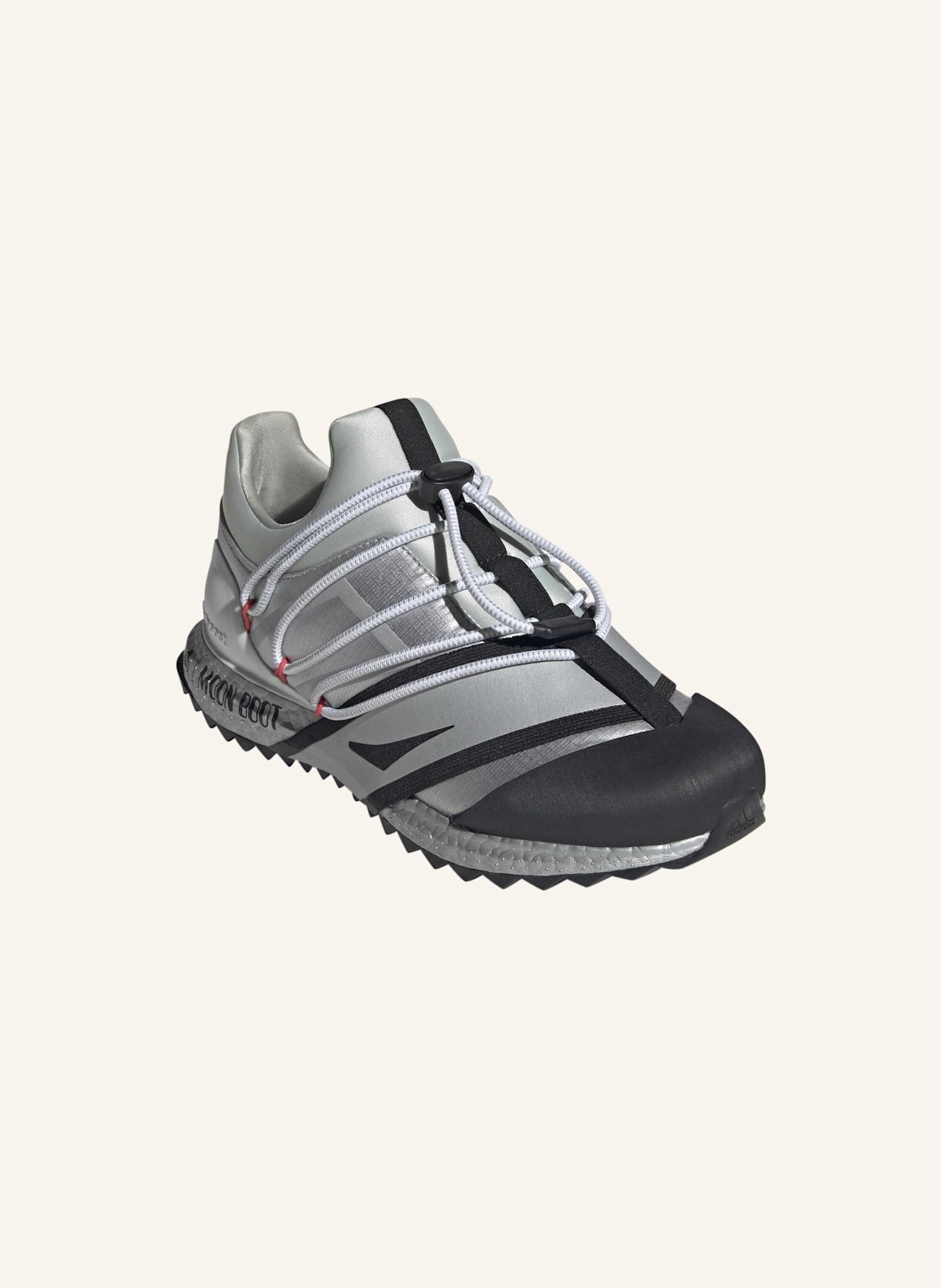 adidas ADIDAS X MOON BOOT ULTRABOOST 1.0: SILBER/ SCHWARZ/ ROT