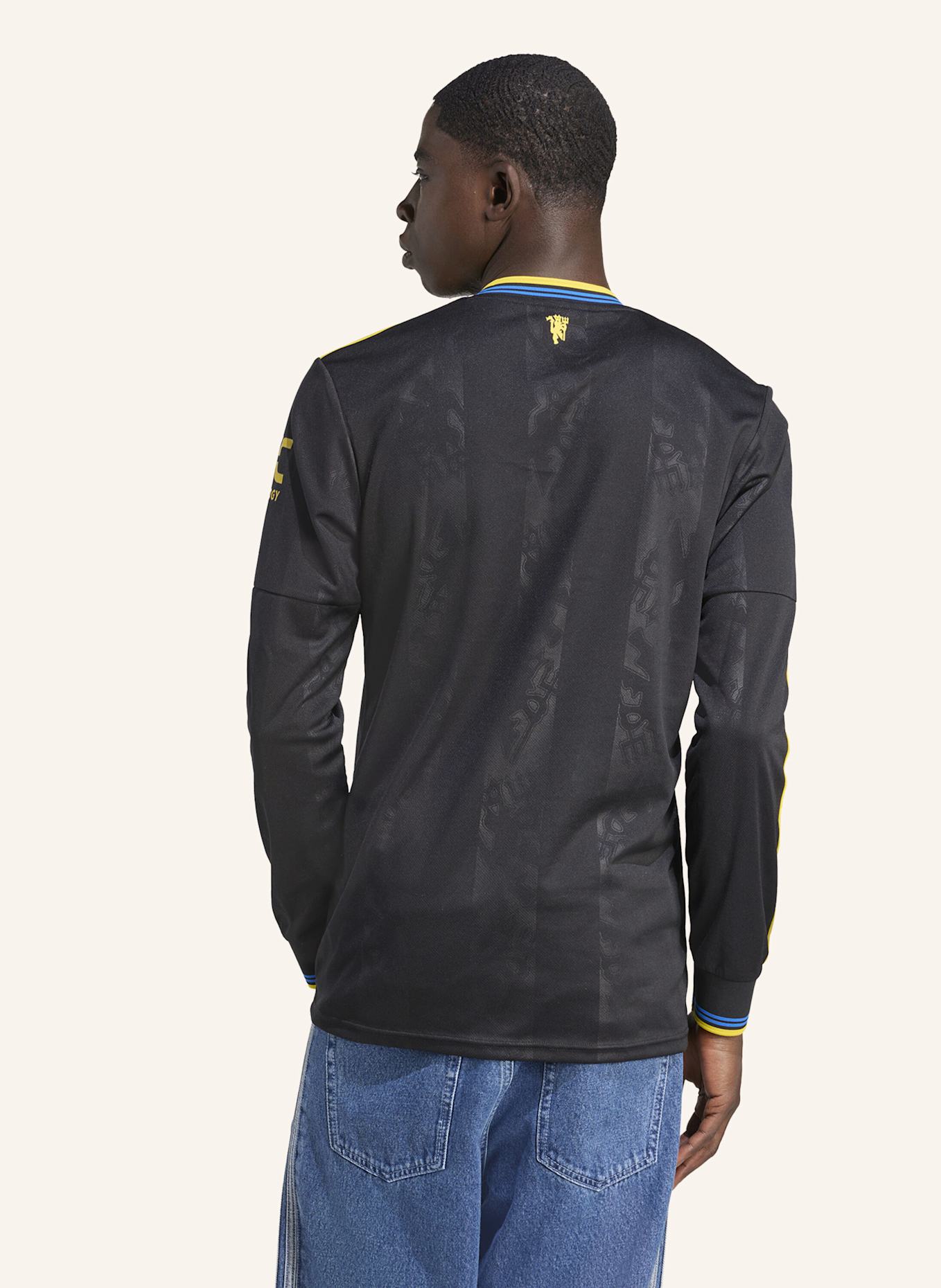 adidas MANCHESTER UNITED 25/26 LANGÄRMELIGES AUSWEICHTRIKOT: SCHWARZ