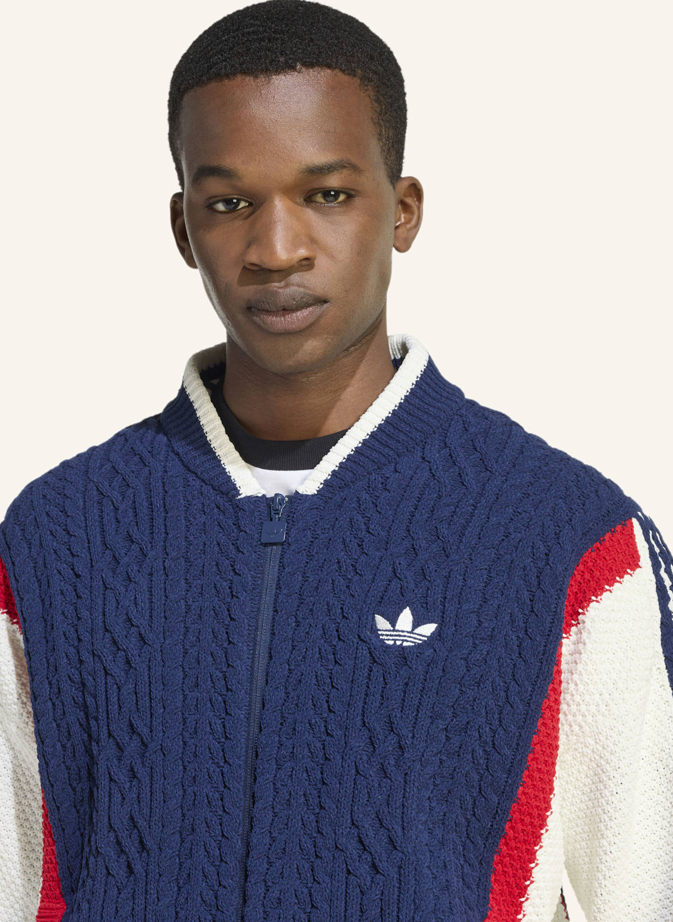 adidas Originals Strickjacke WICONS: DUNKELBLAU/ WEISS/ ROT