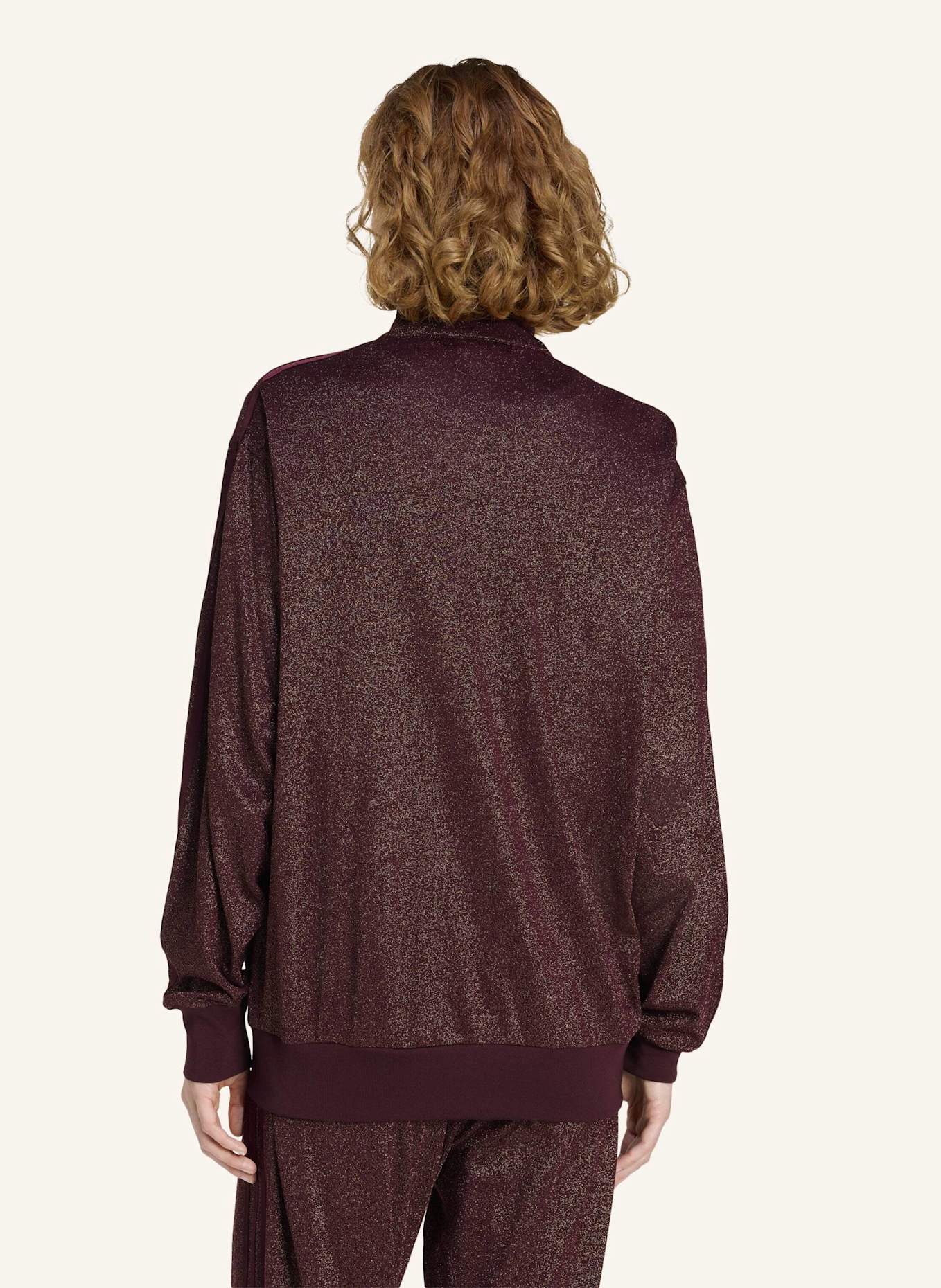 adidas Originals Sweatjacke FIREBIRD mit Glitzergarn: ROT/ GOLD