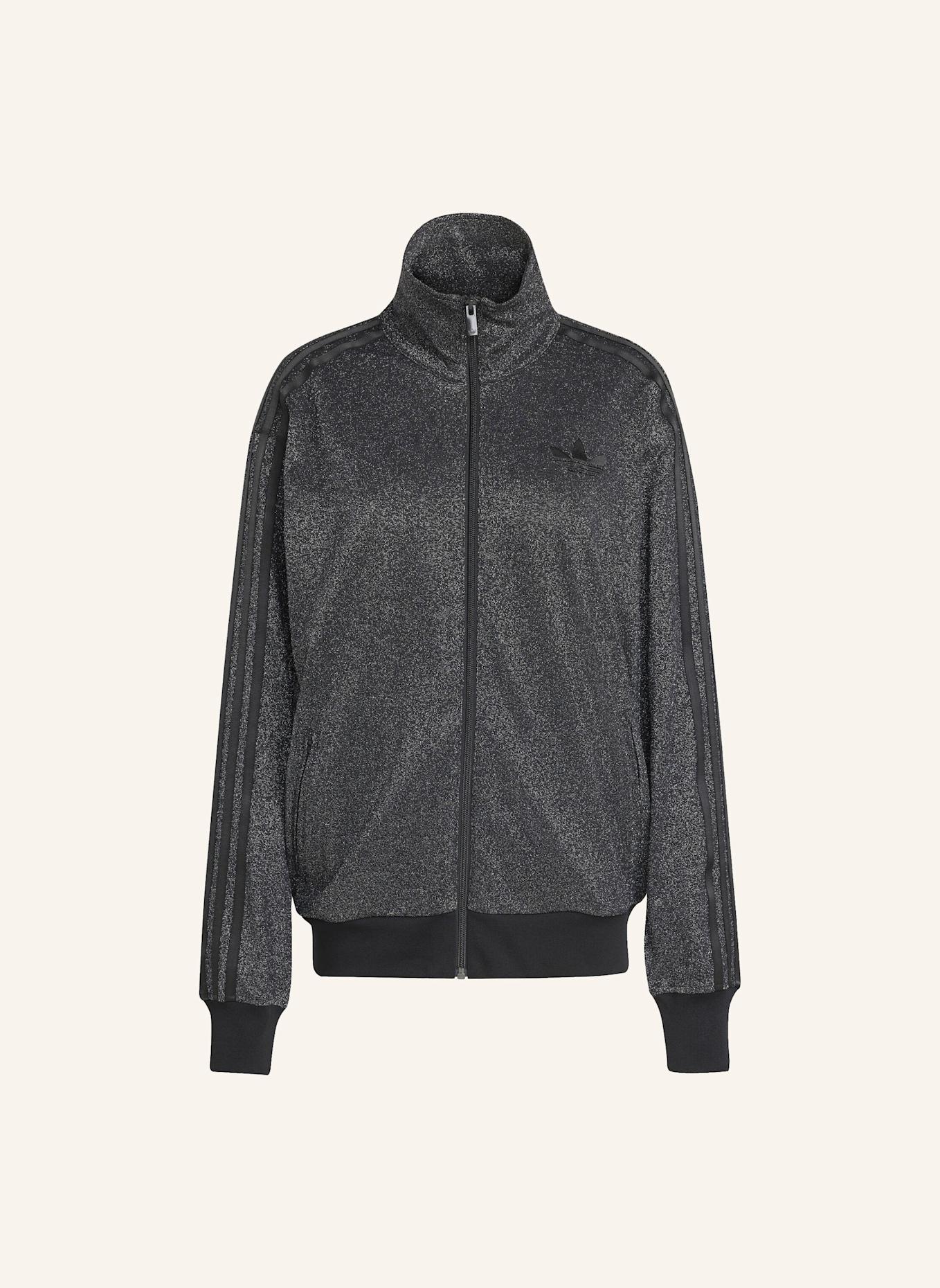 adidas Originals Sweatjacke FIREBIRD mit Glitzergarn: SCHWARZ/ SILBER