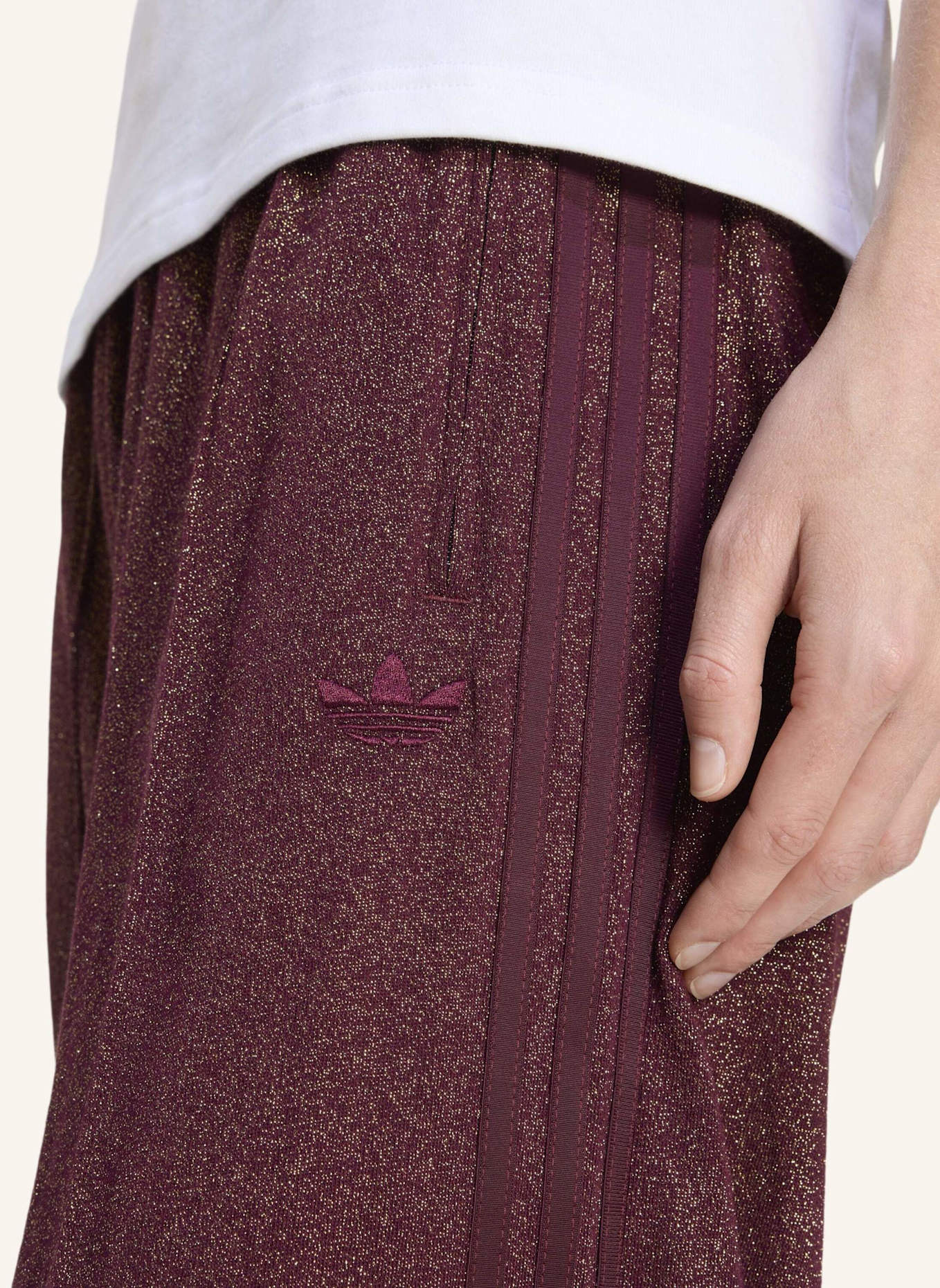 adidas Originals Track Pants FB mit Glitzergarn: ROT/ GOLD