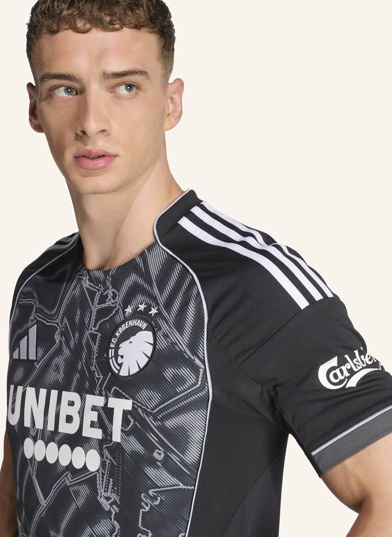 adidas F.C. KOPENHAGEN 25/26 AUSWÄRTSTRIKOT: SCHWARZ/ WEISS