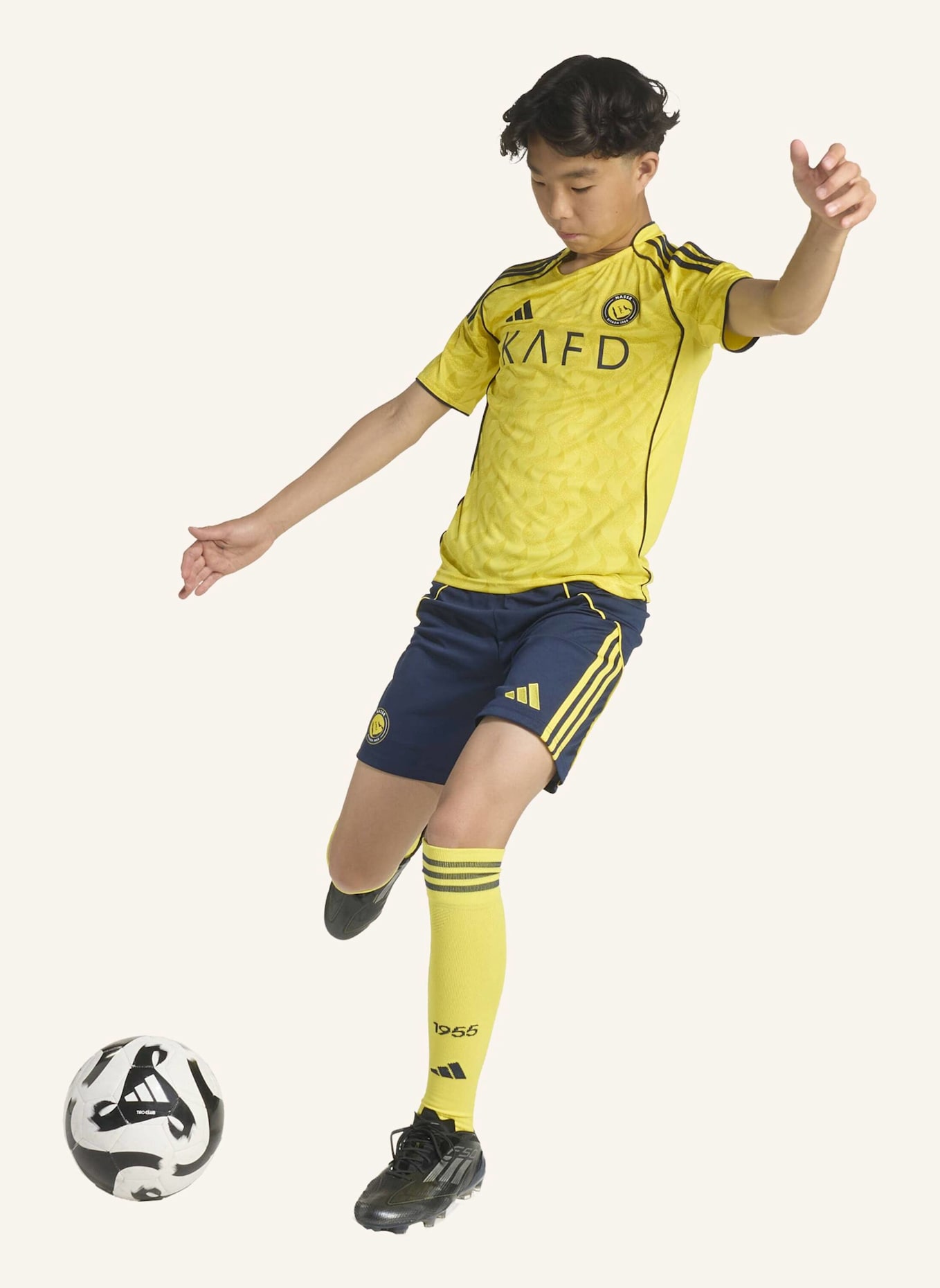 adidas AL NASSR FC 25/26 HEIMTRIKOT: GELB/ BLAU