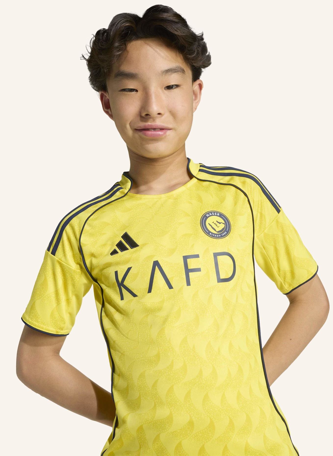 adidas AL NASSR FC 25/26 HEIMTRIKOT: GELB/ BLAU