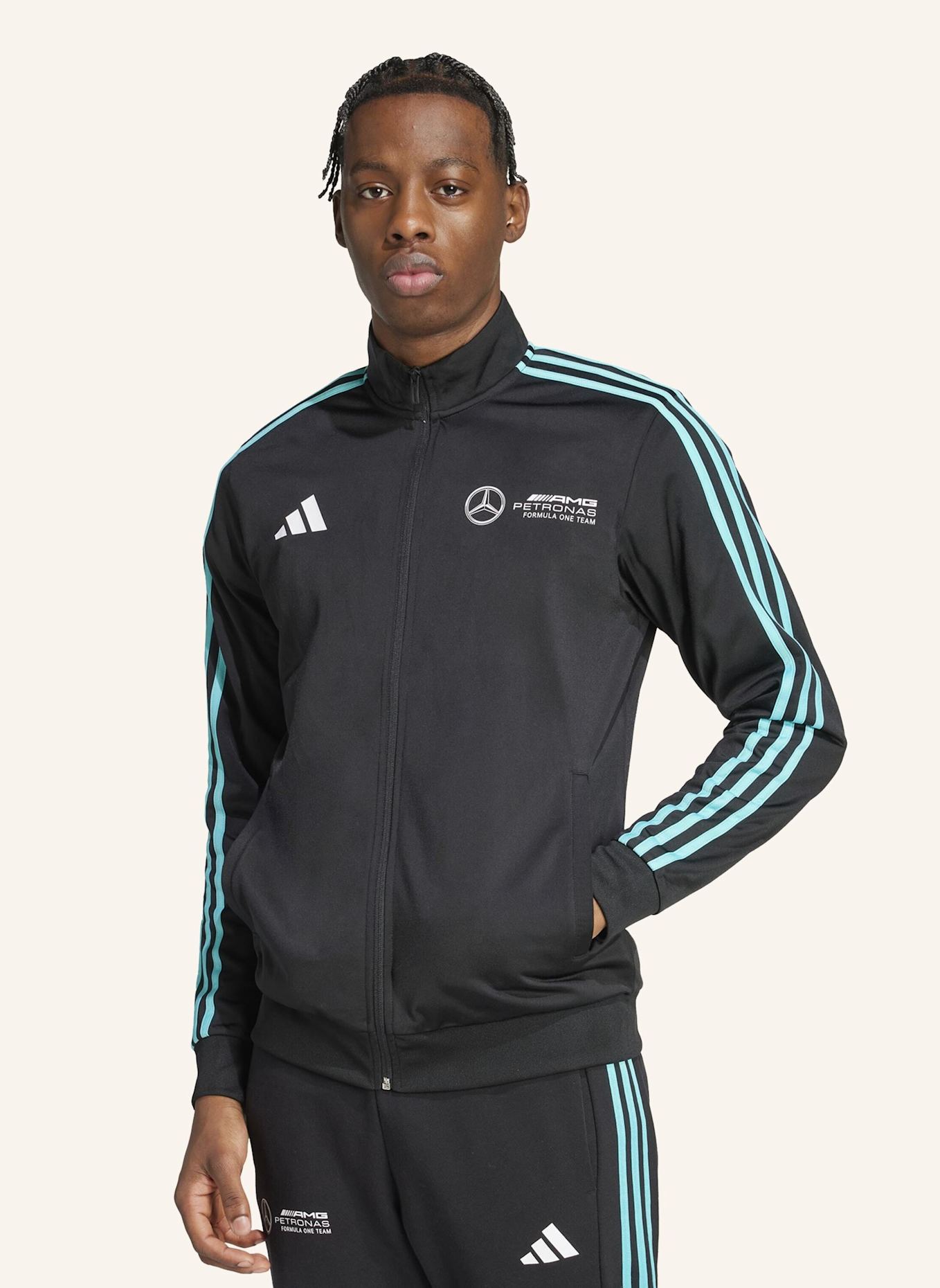 adidas MERCEDES - AMG PETRONAS FORMULA ONE TEAM DNA TRAININGSJACKE: SCHWARZ/ WEISS