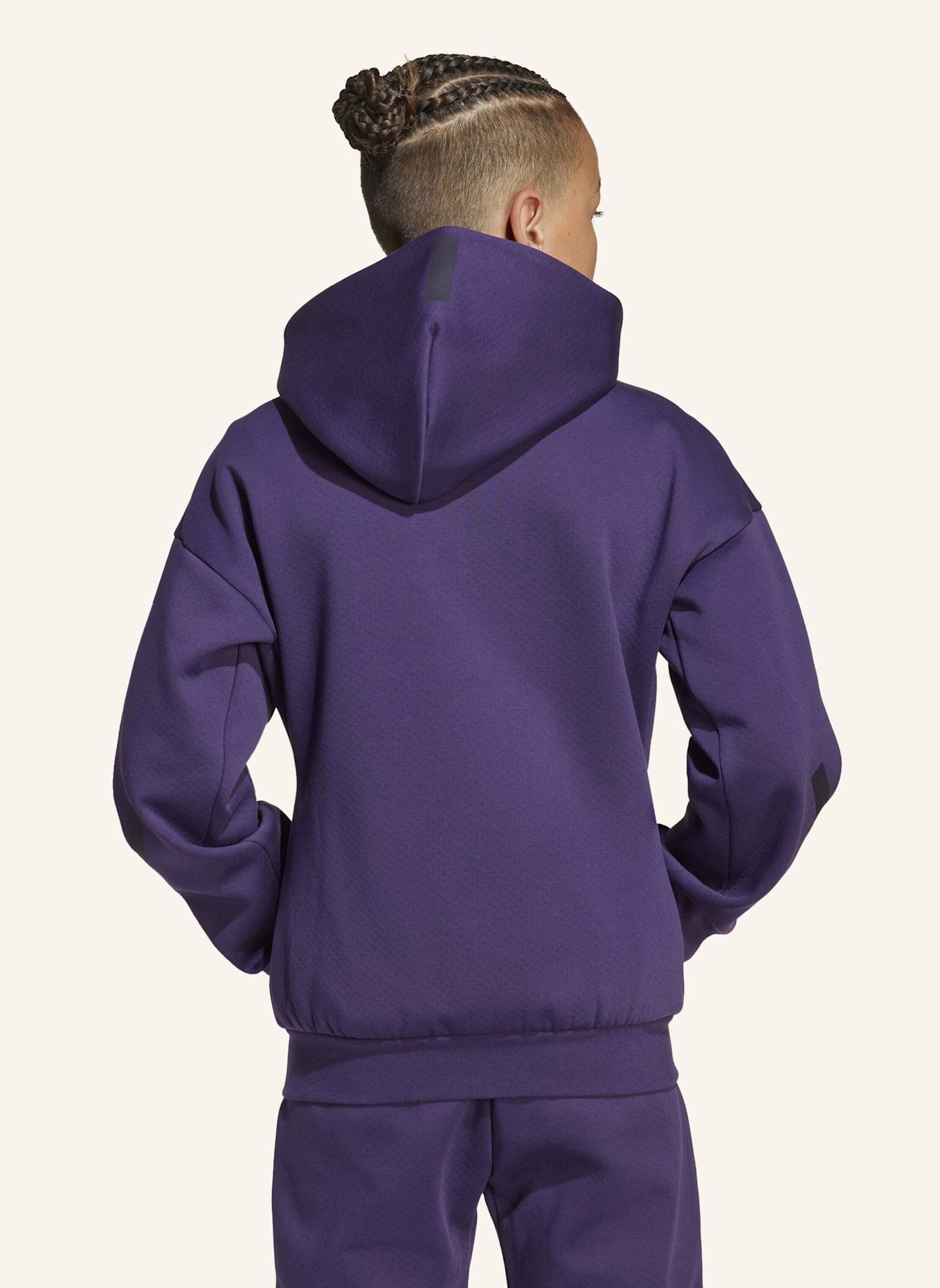 adidas Sweatjacke Z.N.E. FULL ZIP: LILA/ SCHWARZ