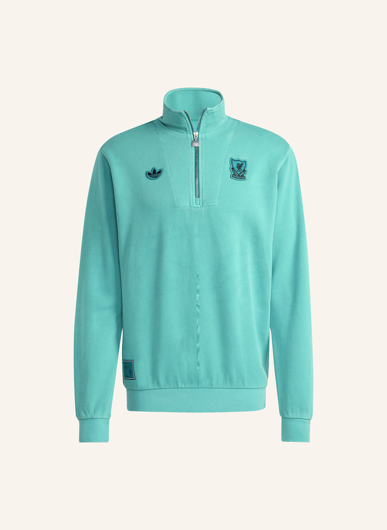 adidas Originals FC LIVERPOOL TERRACE ICONS TOP MIT REISSVERSCHLUSS BIS ZUR BRUST: GRÜN
