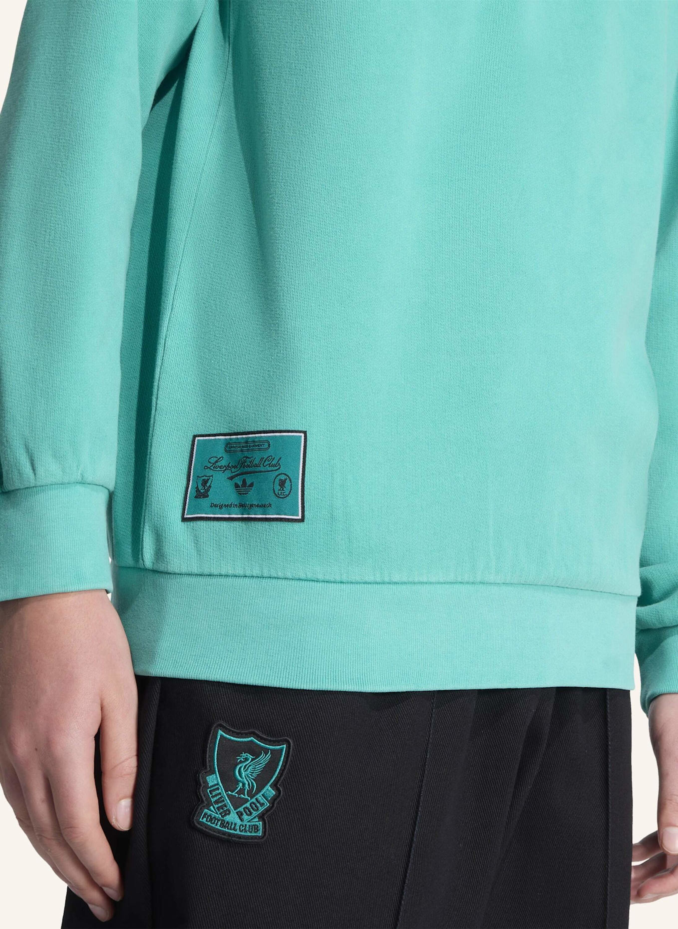 adidas Originals FC LIVERPOOL TERRACE ICONS TOP MIT REISSVERSCHLUSS BIS ZUR BRUST: GRÜN