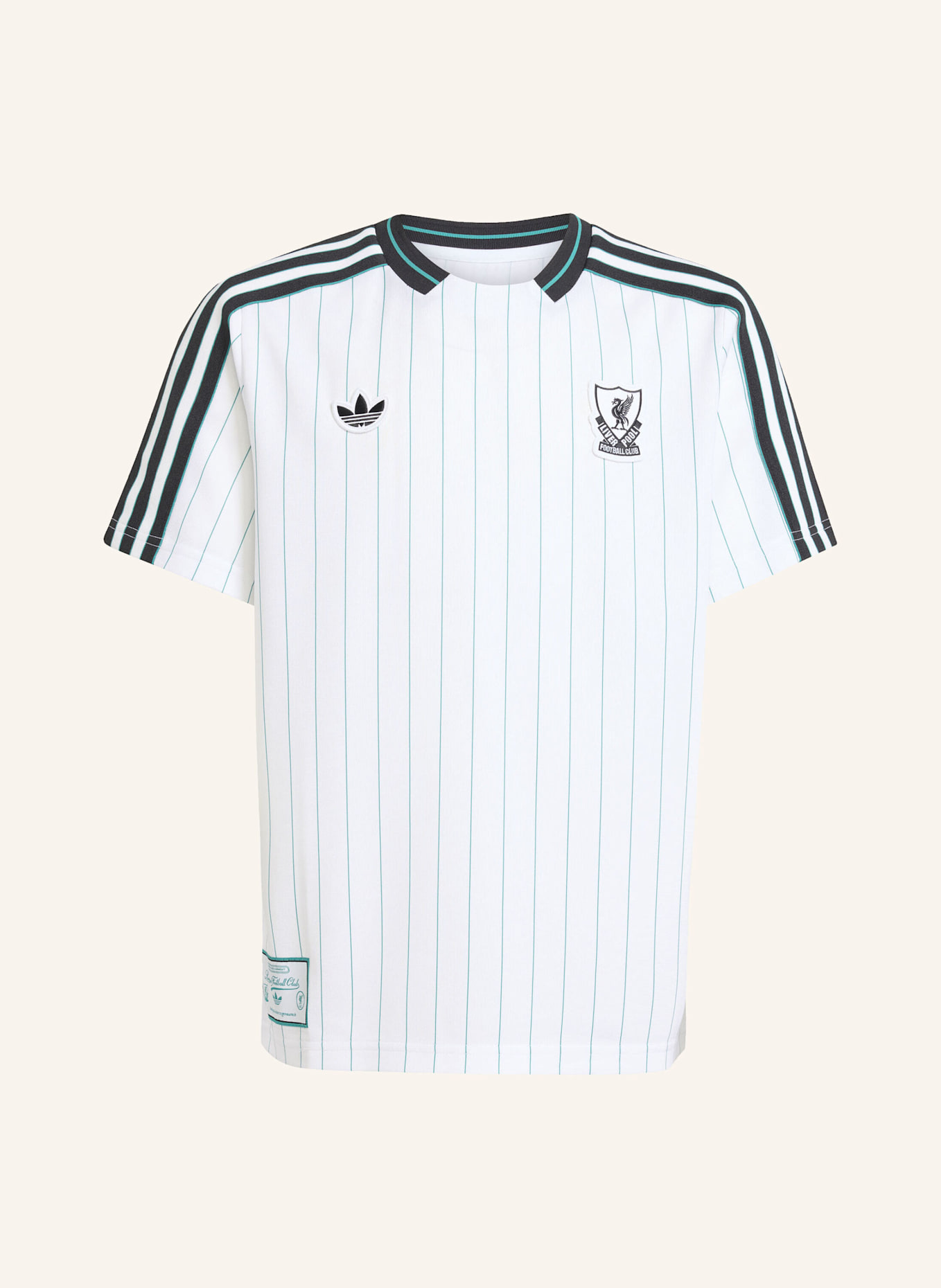 adidas Originals LIVERPOOL FC TERRACE ICONS JERSEY FÜR KINDER: WEISS/ GRÜN