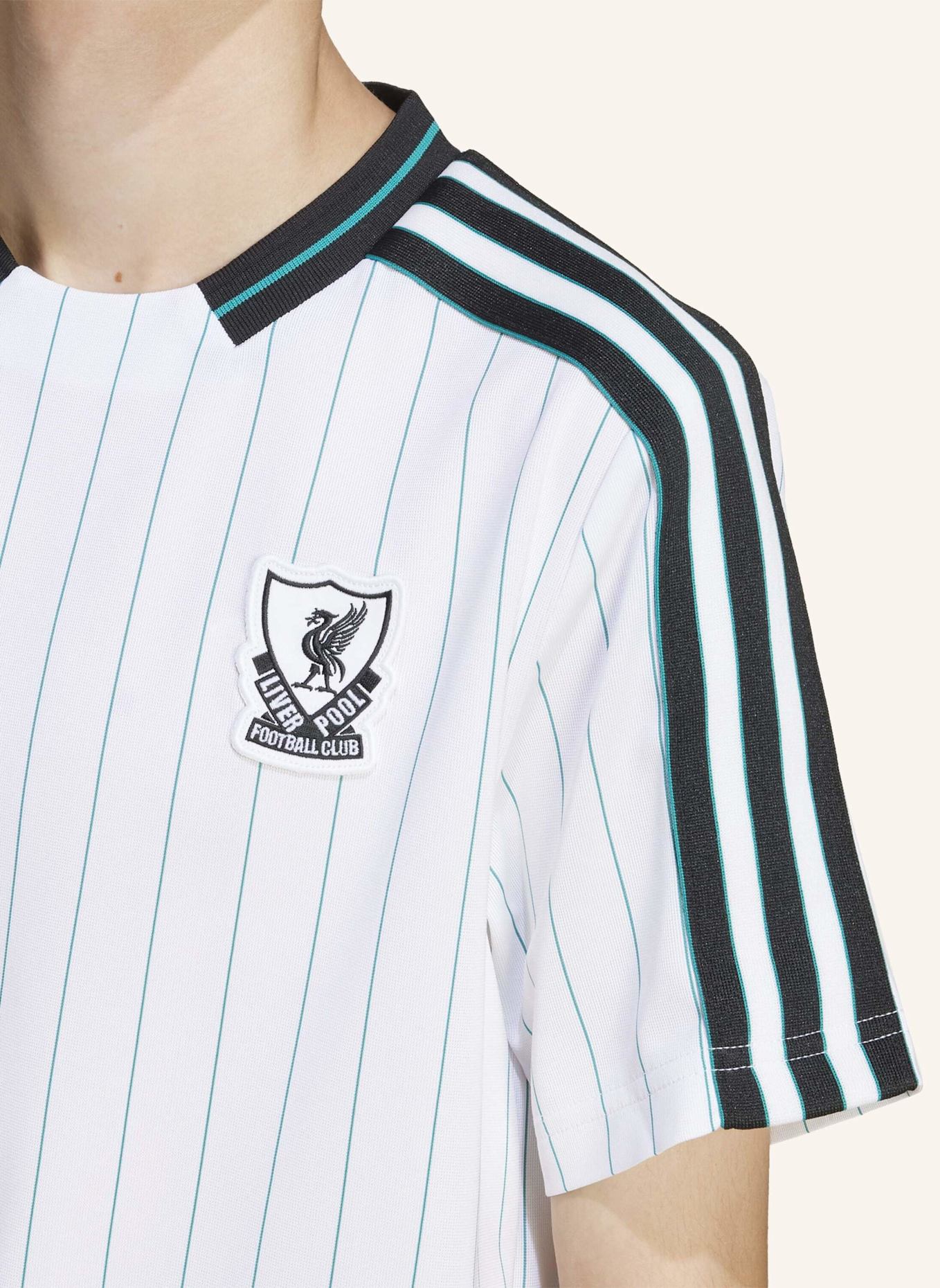 adidas Originals LIVERPOOL FC TERRACE ICONS JERSEY FÜR KINDER: WEISS/ GRÜN