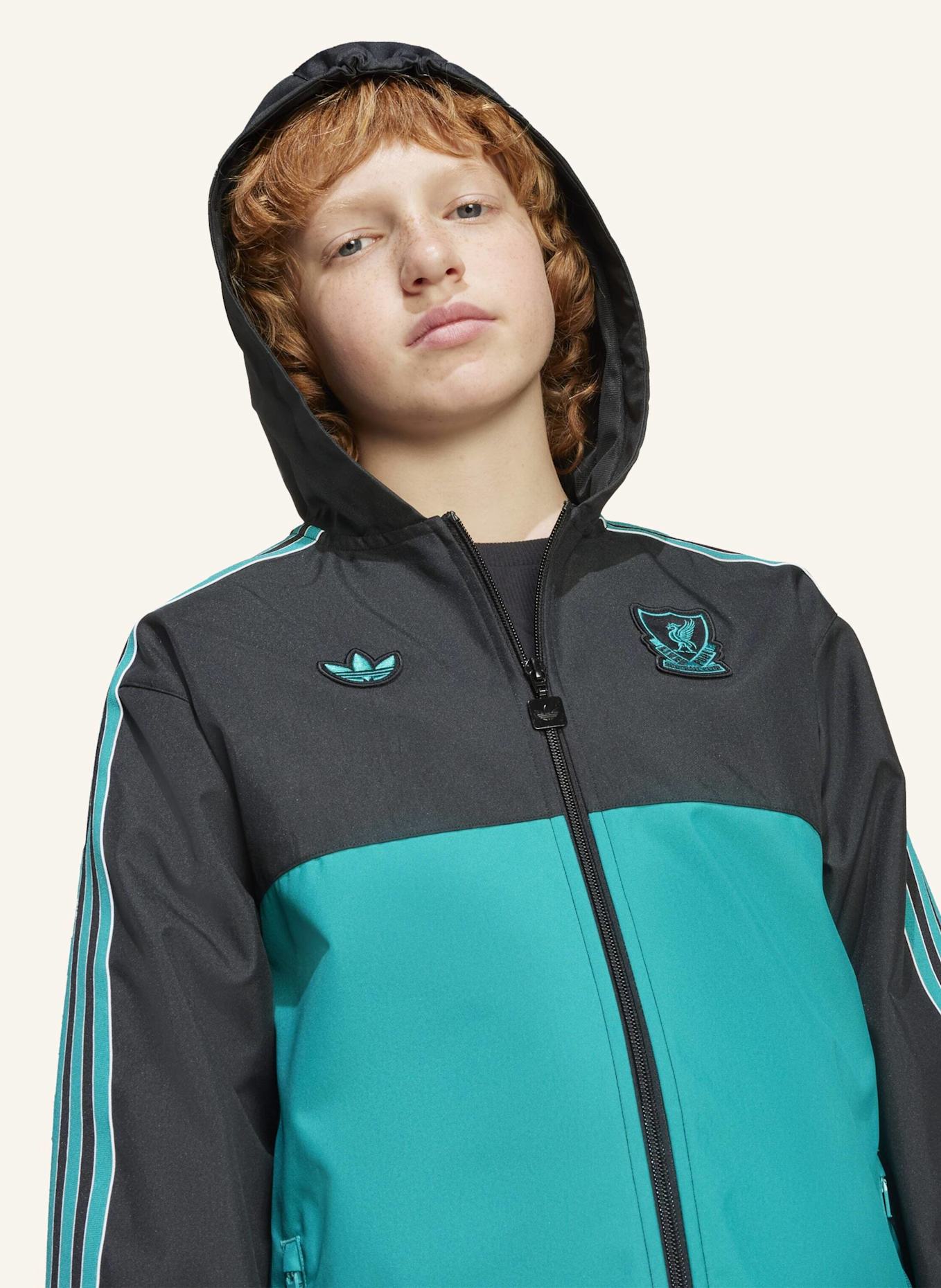 adidas Originals FC LIVERPOOL TERRACE ICONS KIDS PARKA: SCHWARZ/ GRÜN