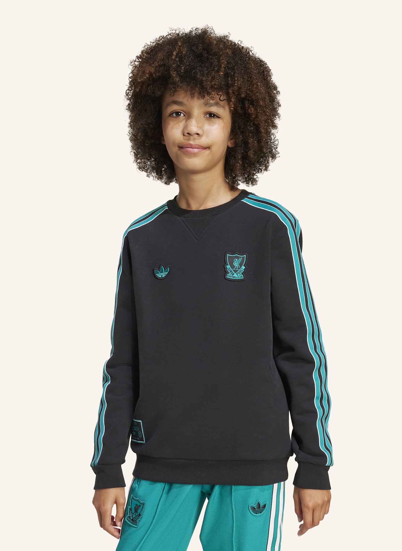 adidas Originals FC LIVERPOOL TERRACE ICONS SWEATSHIRT FÜR KINDER: SCHWARZ