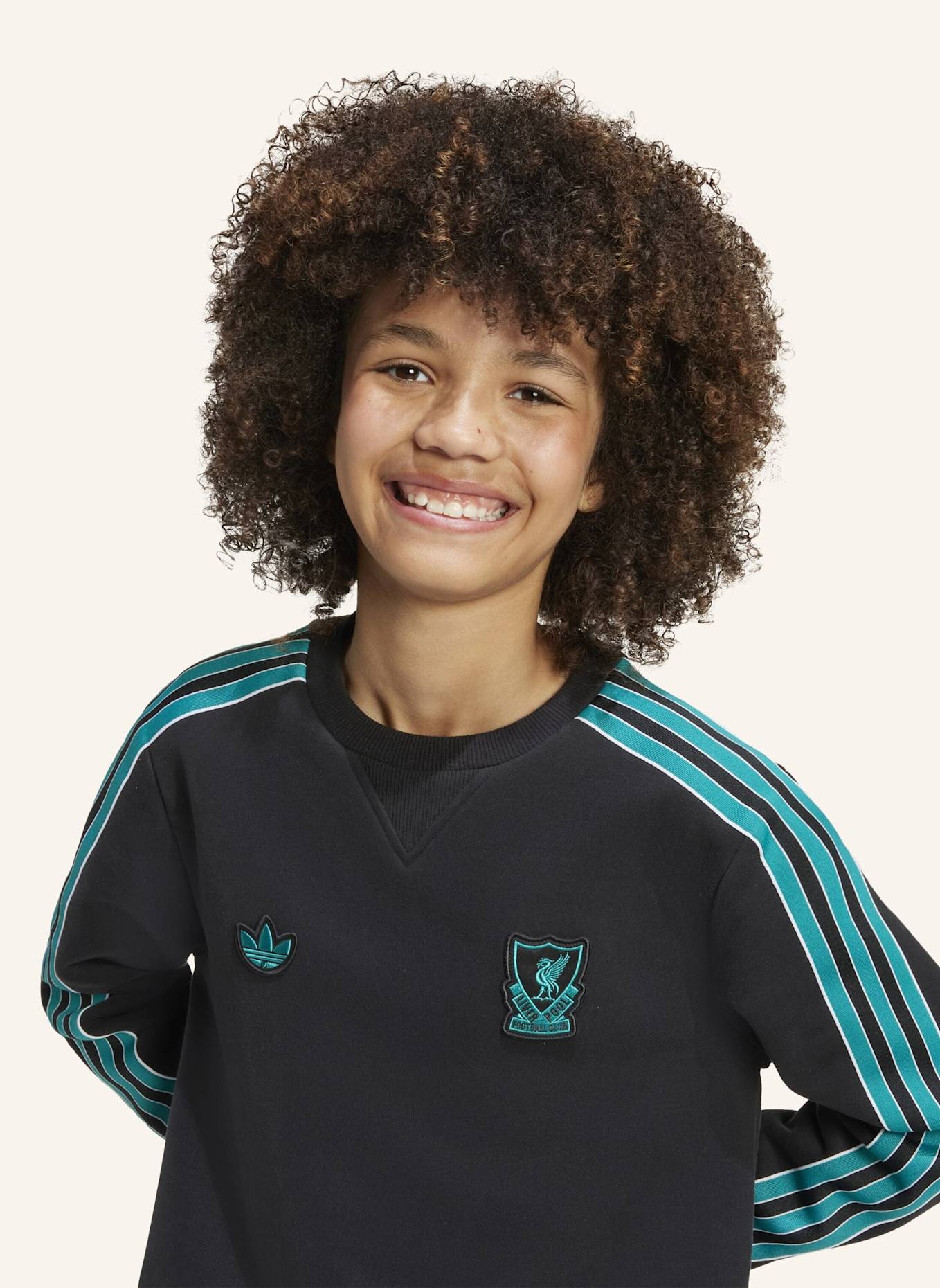 adidas Originals FC LIVERPOOL TERRACE ICONS SWEATSHIRT FÜR KINDER: SCHWARZ