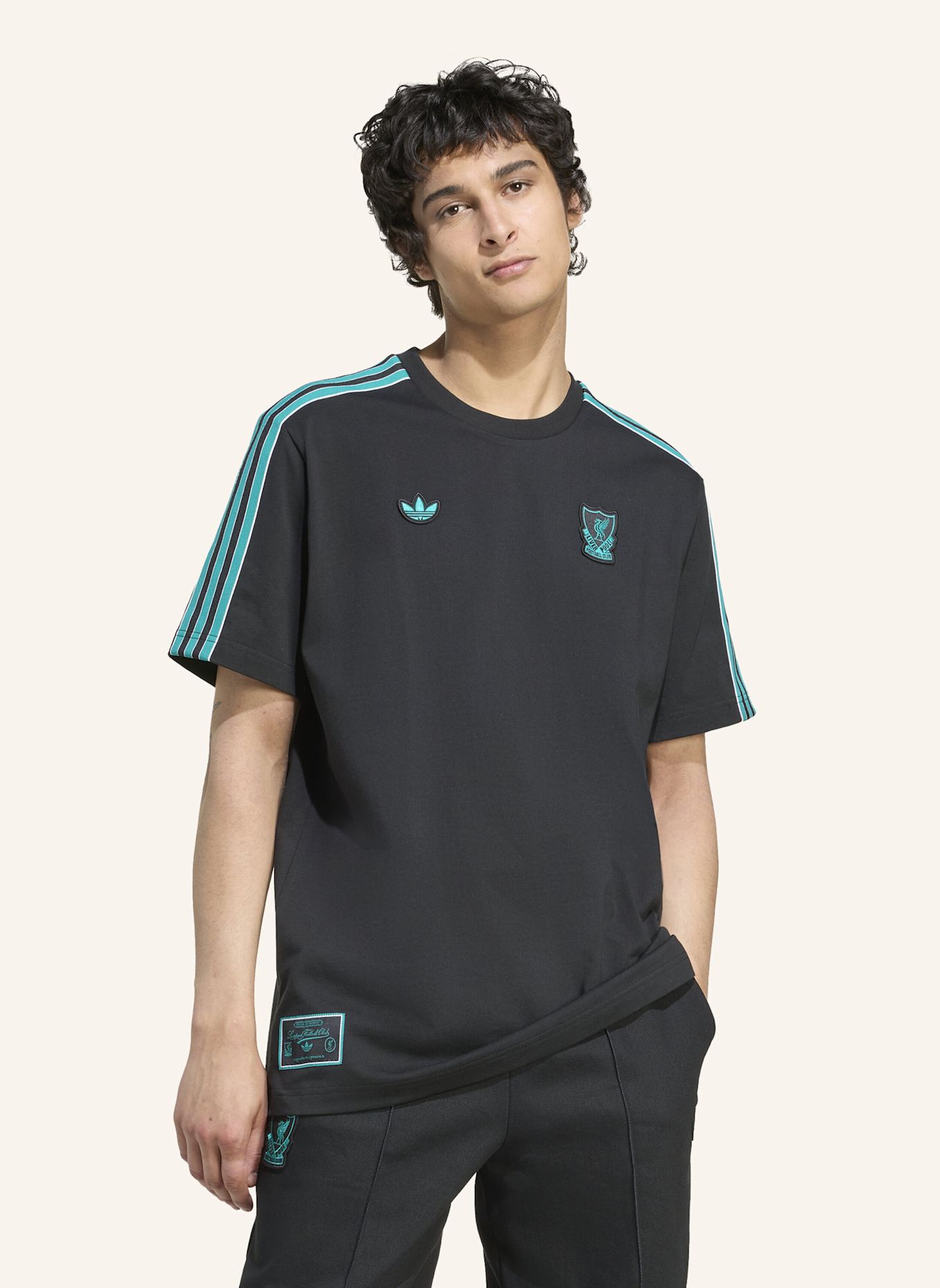 adidas Originals LIVERPOOL FC TERRACE ICONS SHIRT: SCHWARZ