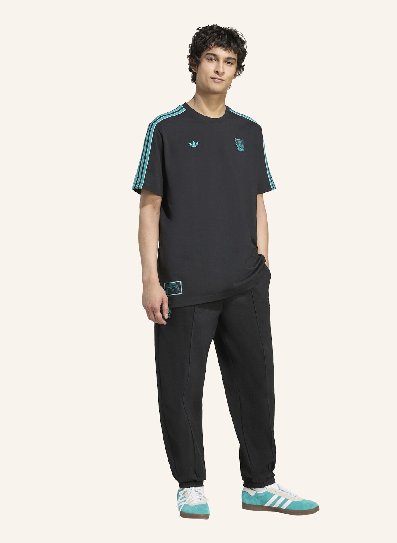 adidas Originals LIVERPOOL FC TERRACE ICONS SHIRT: SCHWARZ