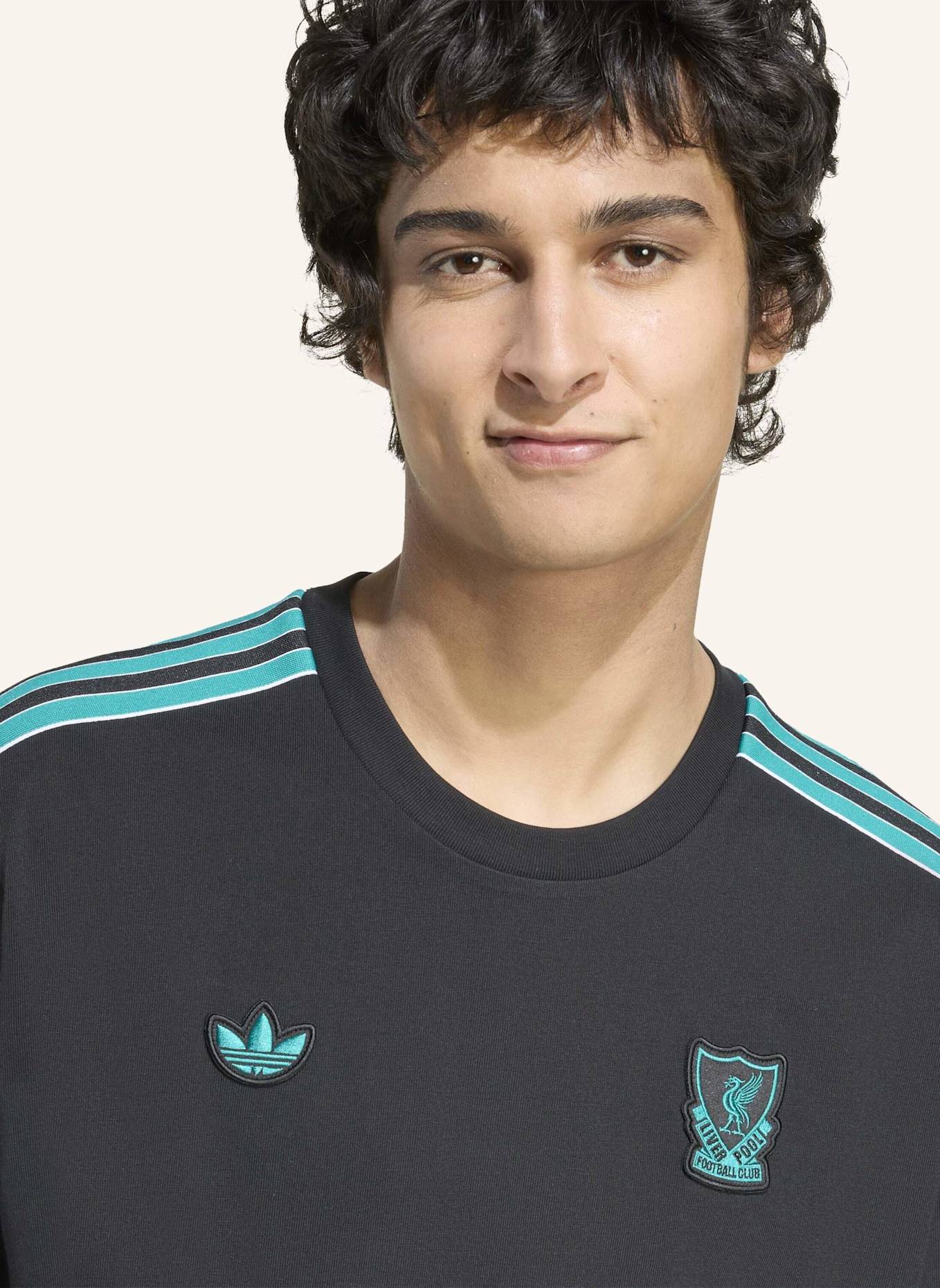 adidas Originals LIVERPOOL FC TERRACE ICONS SHIRT: SCHWARZ