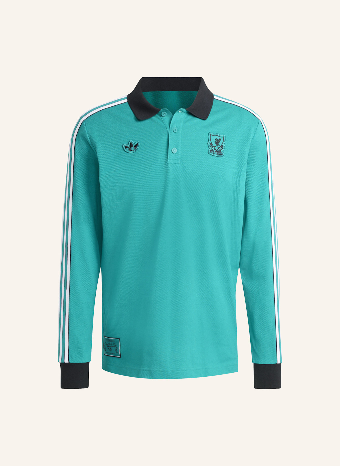 adidas Originals LIVERPOOL FC TERRACE ICONS LANGÄRMELIGES POLOSHIRT: GRÜN