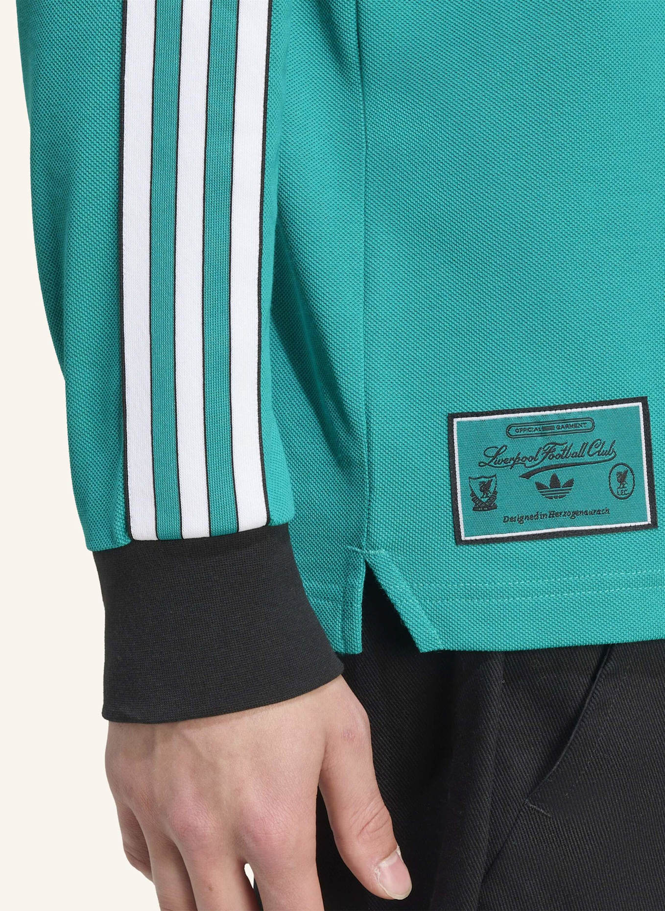 adidas Originals LIVERPOOL FC TERRACE ICONS LANGÄRMELIGES POLOSHIRT: GRÜN