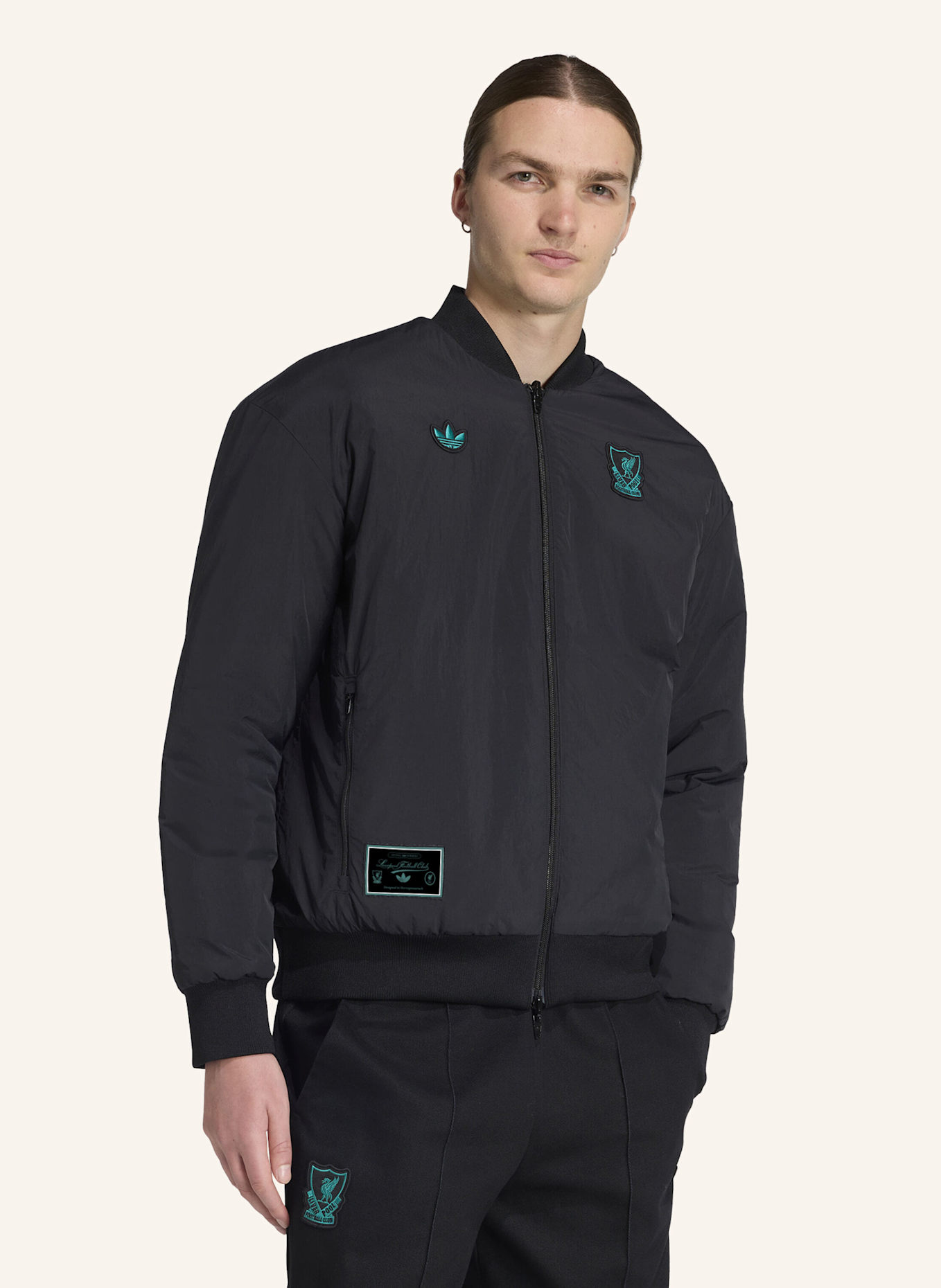 adidas Originals FC LIVERPOOL TERRACE ICONS JACKE: SCHWARZ/ GRÜN