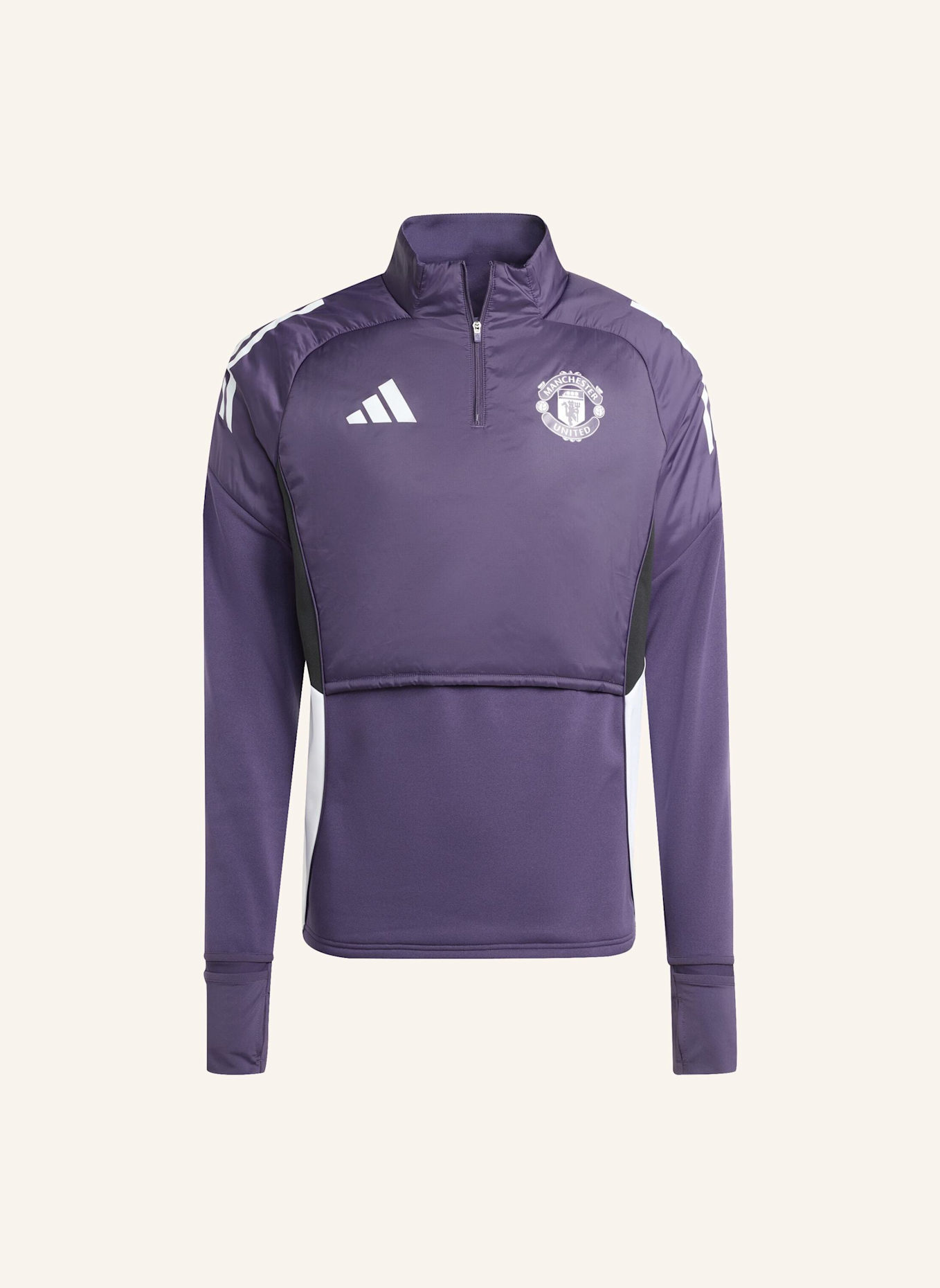 adidas MANCHESTER UNITED TIRO 25 COMPETITION WINTERIZED OBERTEIL: WEISS/ SCHWARZ