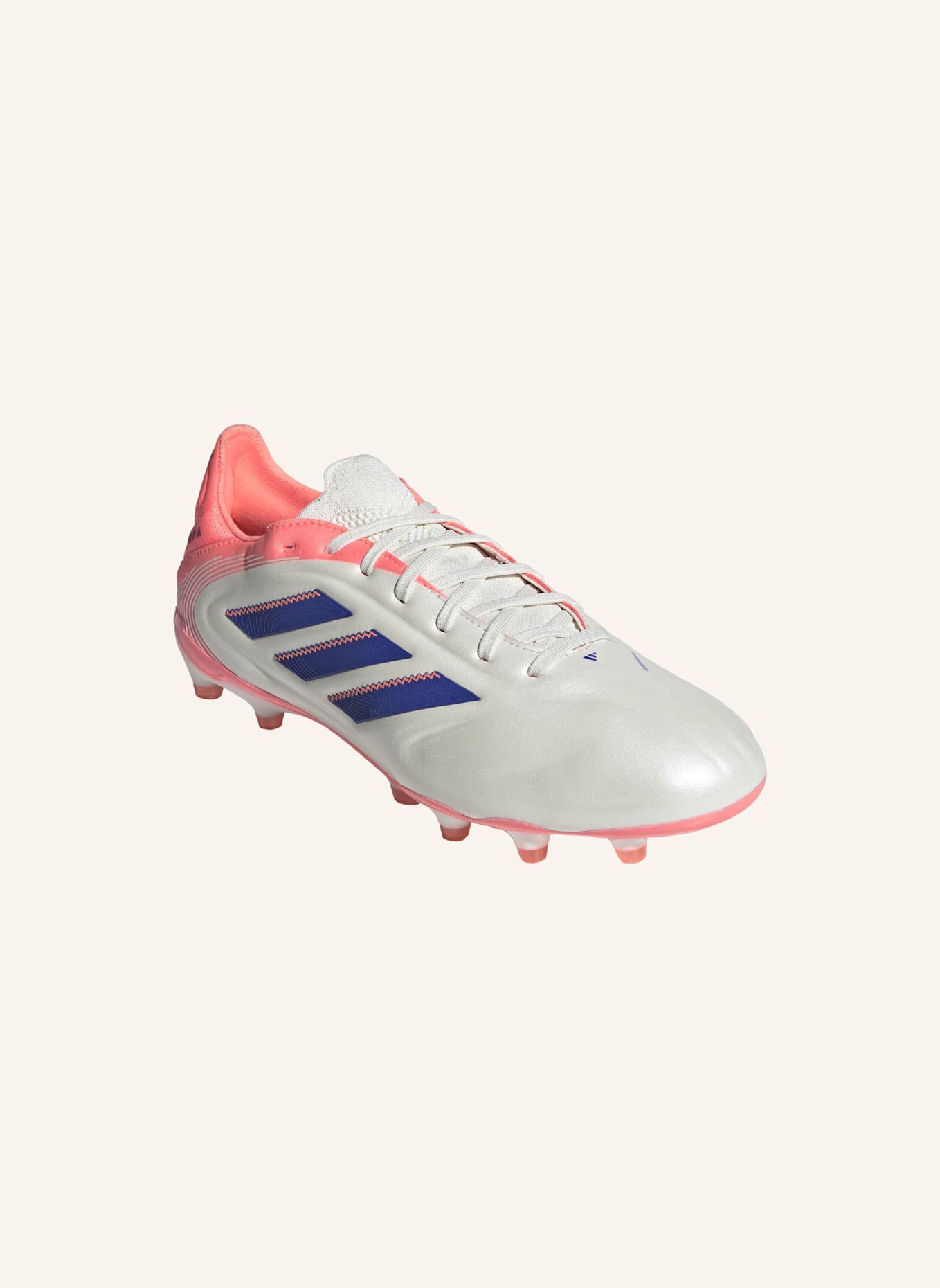 adidas COPA PURE 3 PRO FESTE BÖDEN FUSSBALLSCHUHE: WEISS/ BLAU/ ORANGE