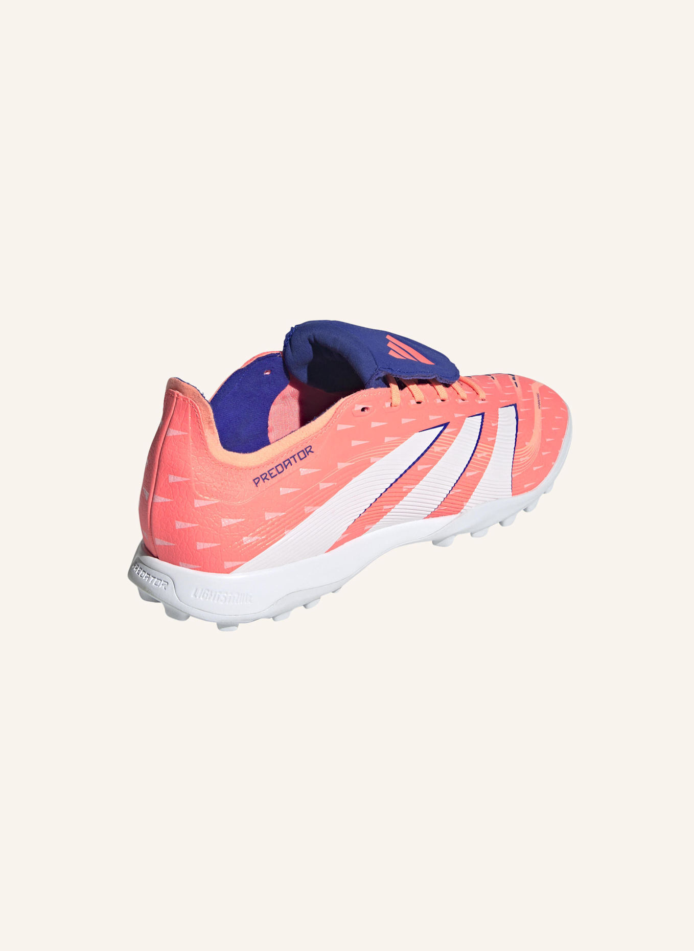 adidas PREDATOR LEAGUE FOLD-OVER TONGUE KUNSTRASEN FUSSBALLSCHUH: ORANGE/ WEISS