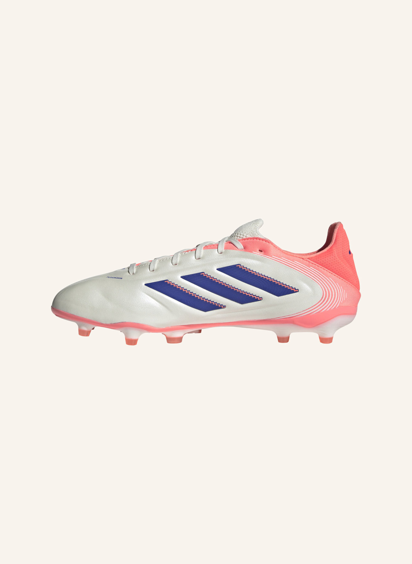 adidas COPA PURE 3 PRO FESTE BÖDEN FUSSBALLSCHUHE: WEISS/ BLAU/ ORANGE