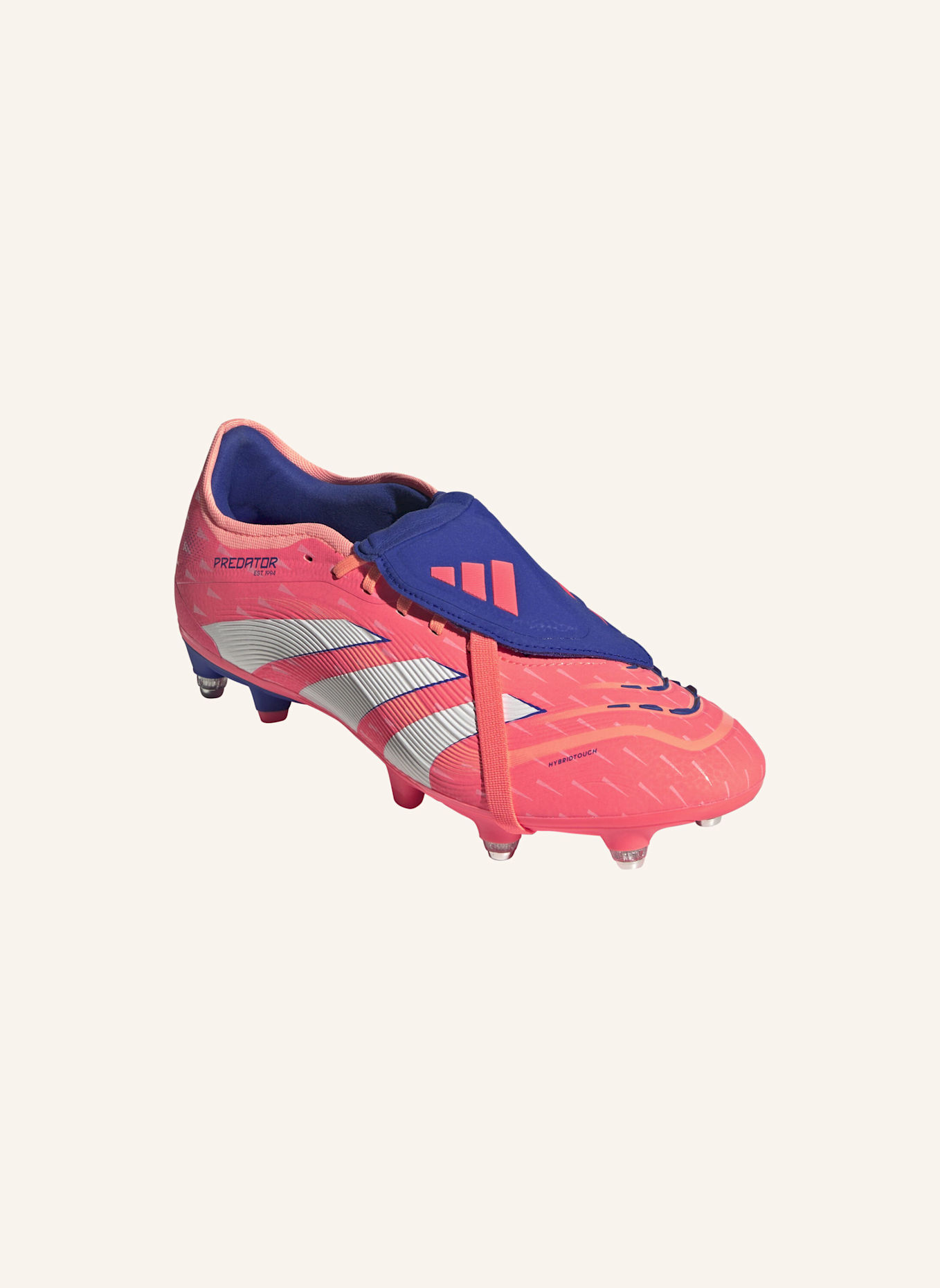 adidas PREDATOR PRO FOLD-OVER TONGUE FUSSBALLSCHUH FÜR WEICHE BÖDEN: ORANGE/ WEISS