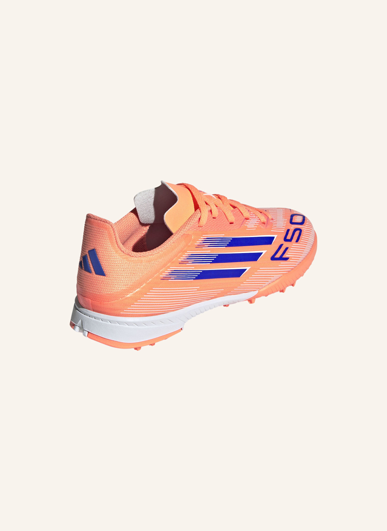 adidas F50 LEAGUE KIDS TF FUSSBALLSCHUH: ORANGE/ BLAU/ WEISS