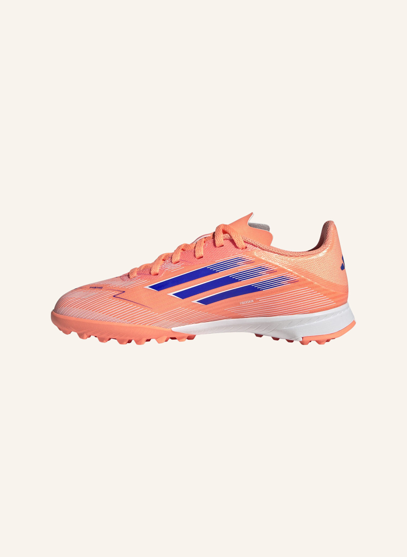 adidas F50 LEAGUE KIDS TF FUSSBALLSCHUH: ORANGE/ BLAU/ WEISS