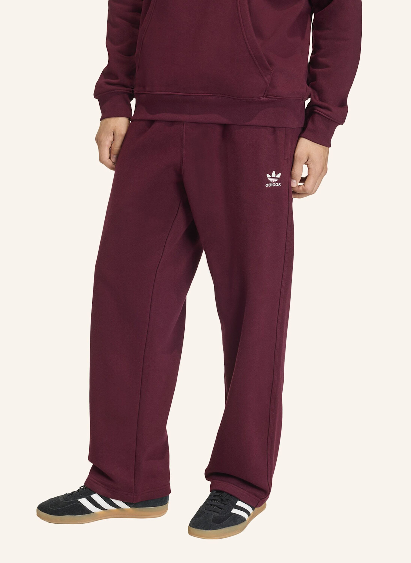 adidas Originals ESSENTIAL OPEN HEM LOOSE HOSE: ROT