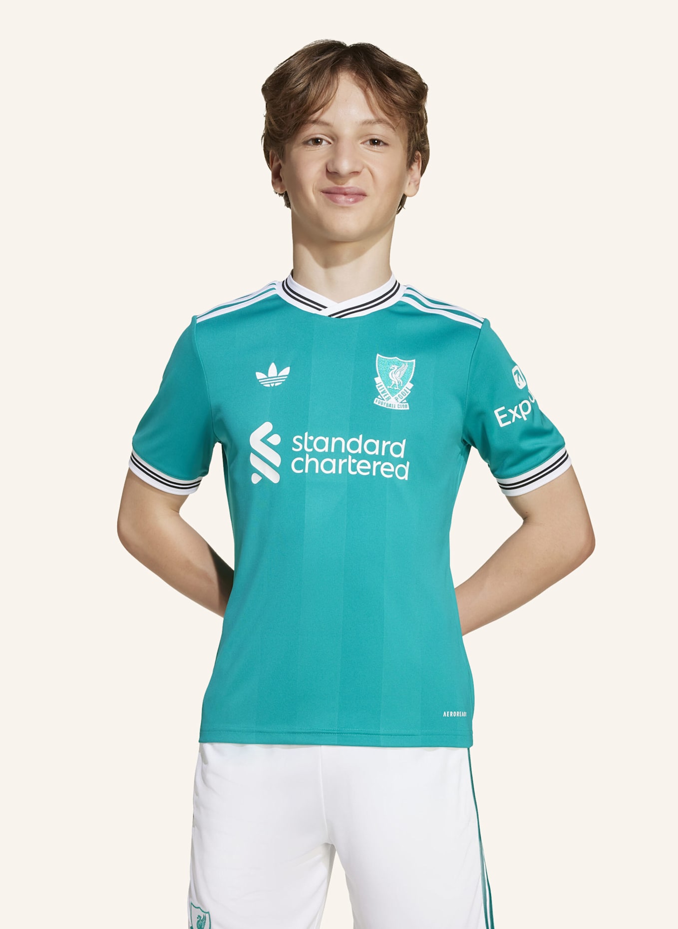 adidas LIVERPOOL FC 25/26 AUSWEICHTRIKOT FÜR KINDER: GRÜN