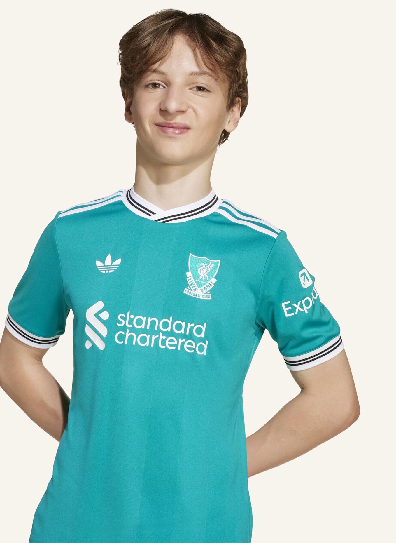 adidas LIVERPOOL FC 25/26 AUSWEICHTRIKOT FÜR KINDER: GRÜN