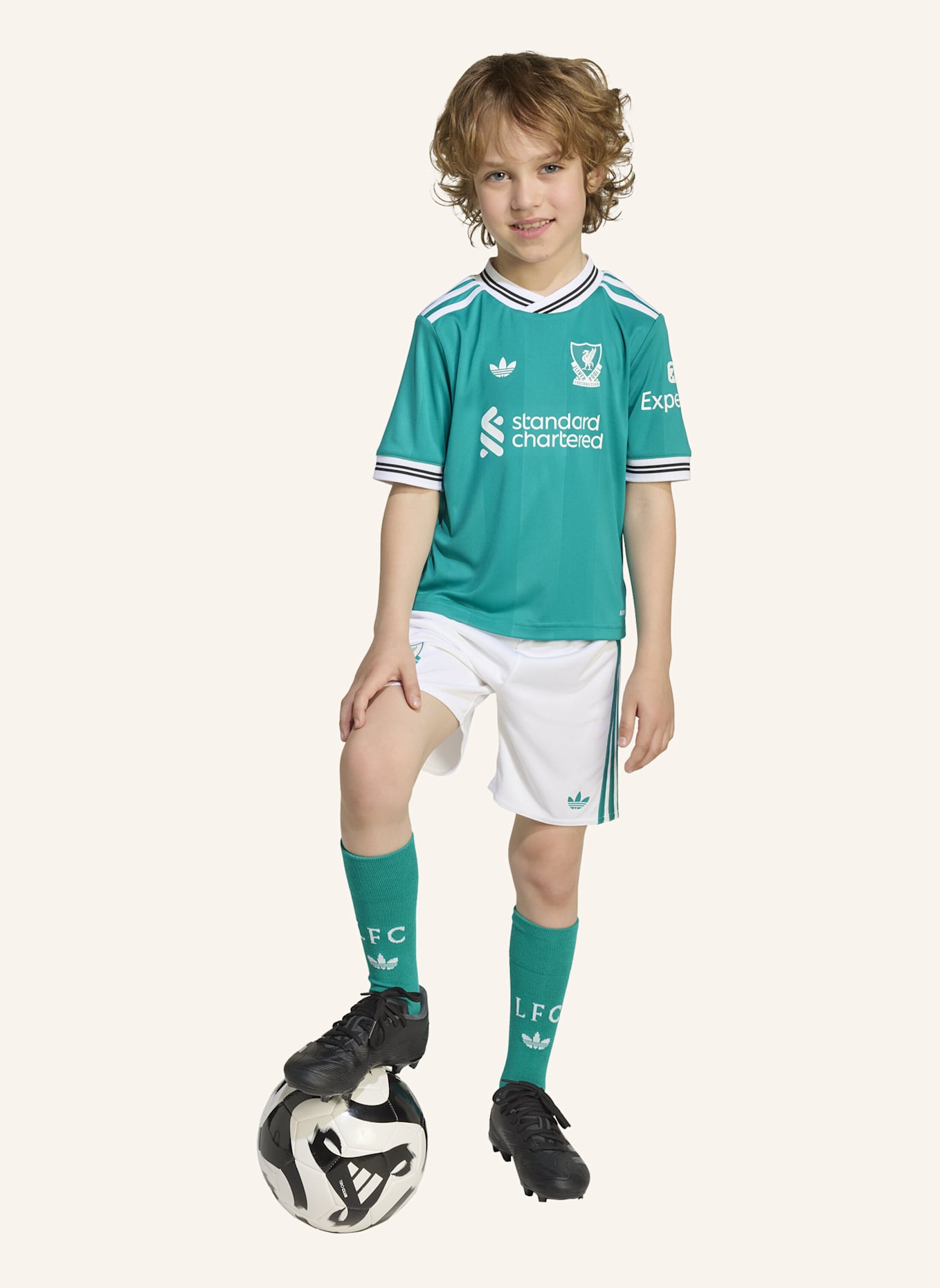 adidas FC LIVERPOOL 25/26 AUSWEICHAUSRÜSTUNG FÜR KINDER: GRÜN
