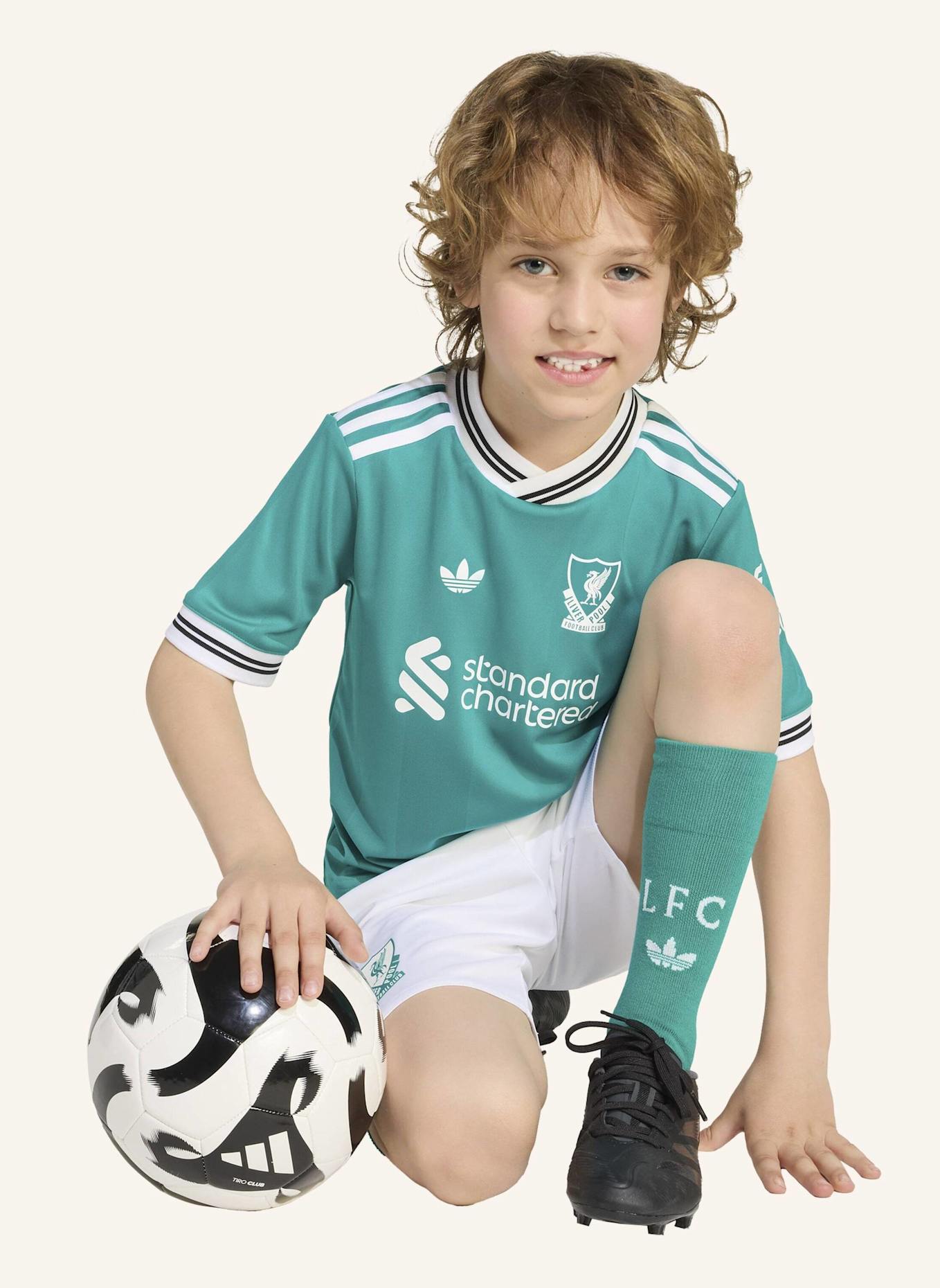 adidas FC LIVERPOOL 25/26 AUSWEICHAUSRÜSTUNG FÜR KINDER: GRÜN