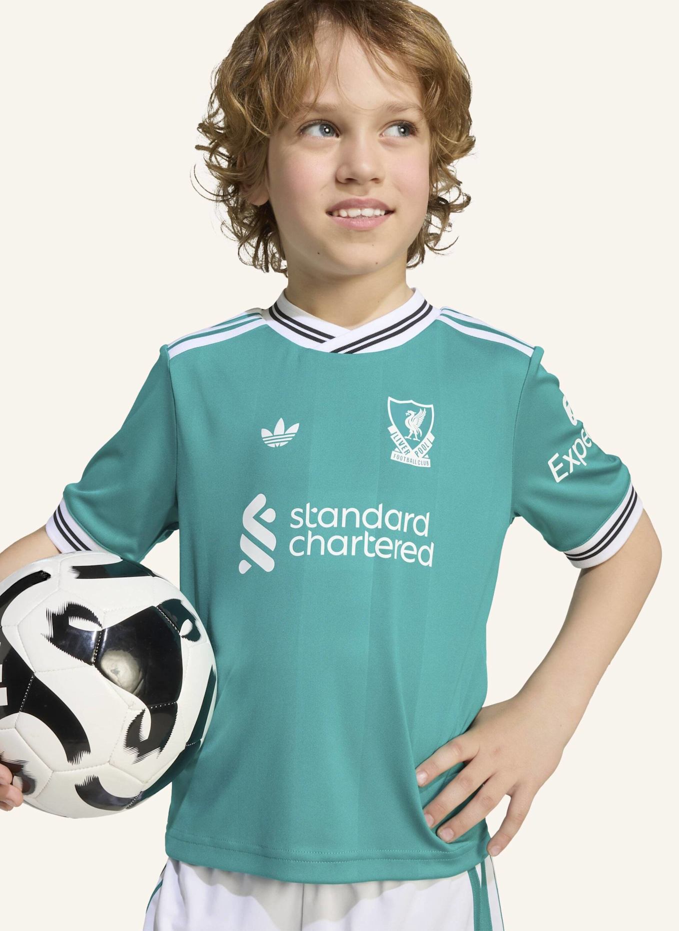 adidas FC LIVERPOOL 25/26 AUSWEICHAUSRÜSTUNG FÜR KINDER: GRÜN