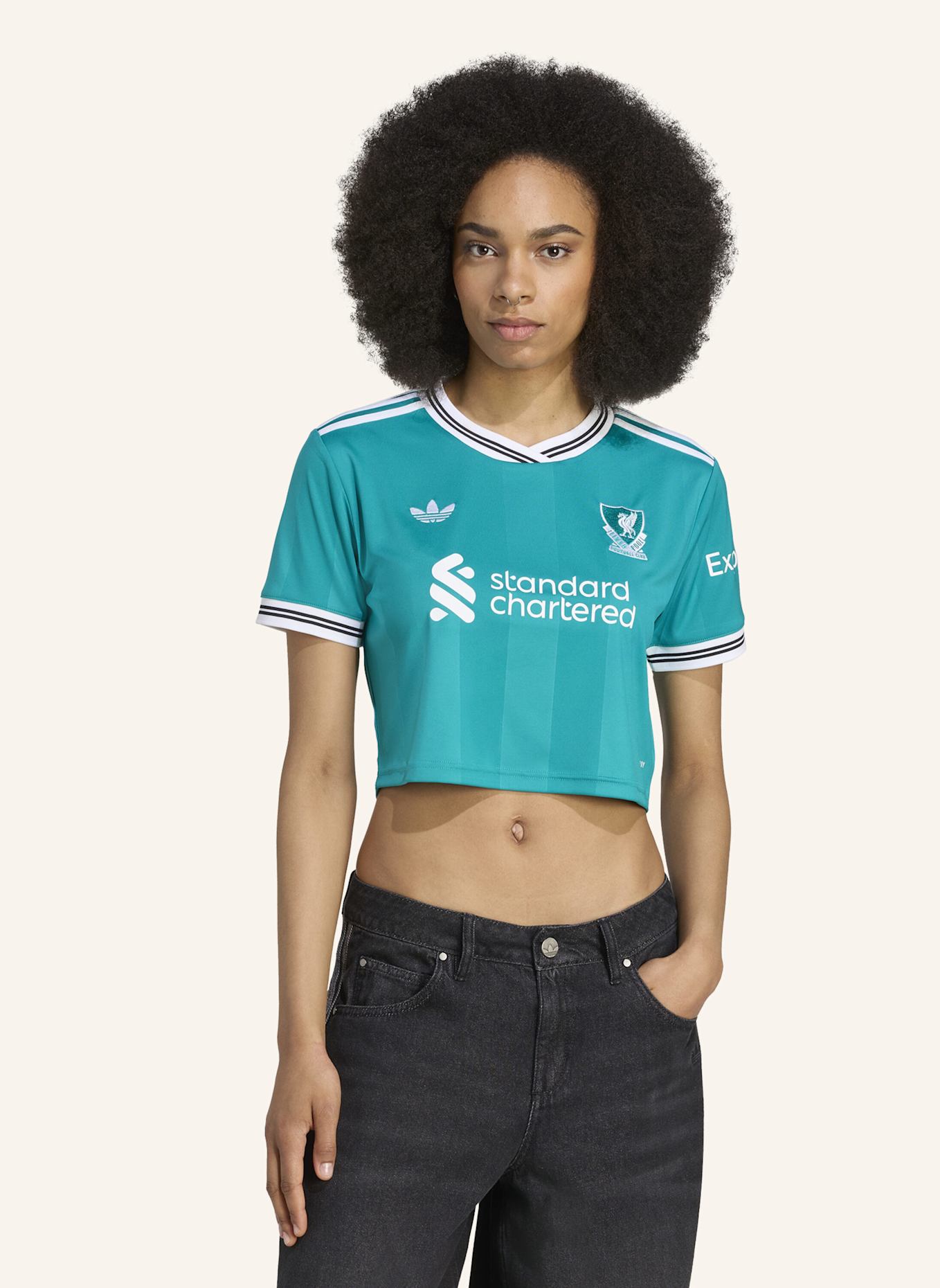 adidas FC LIVERPOOL 25/26 KÜRZER GESCHNITTENES AUSWEICHTRIKOT: GRÜN