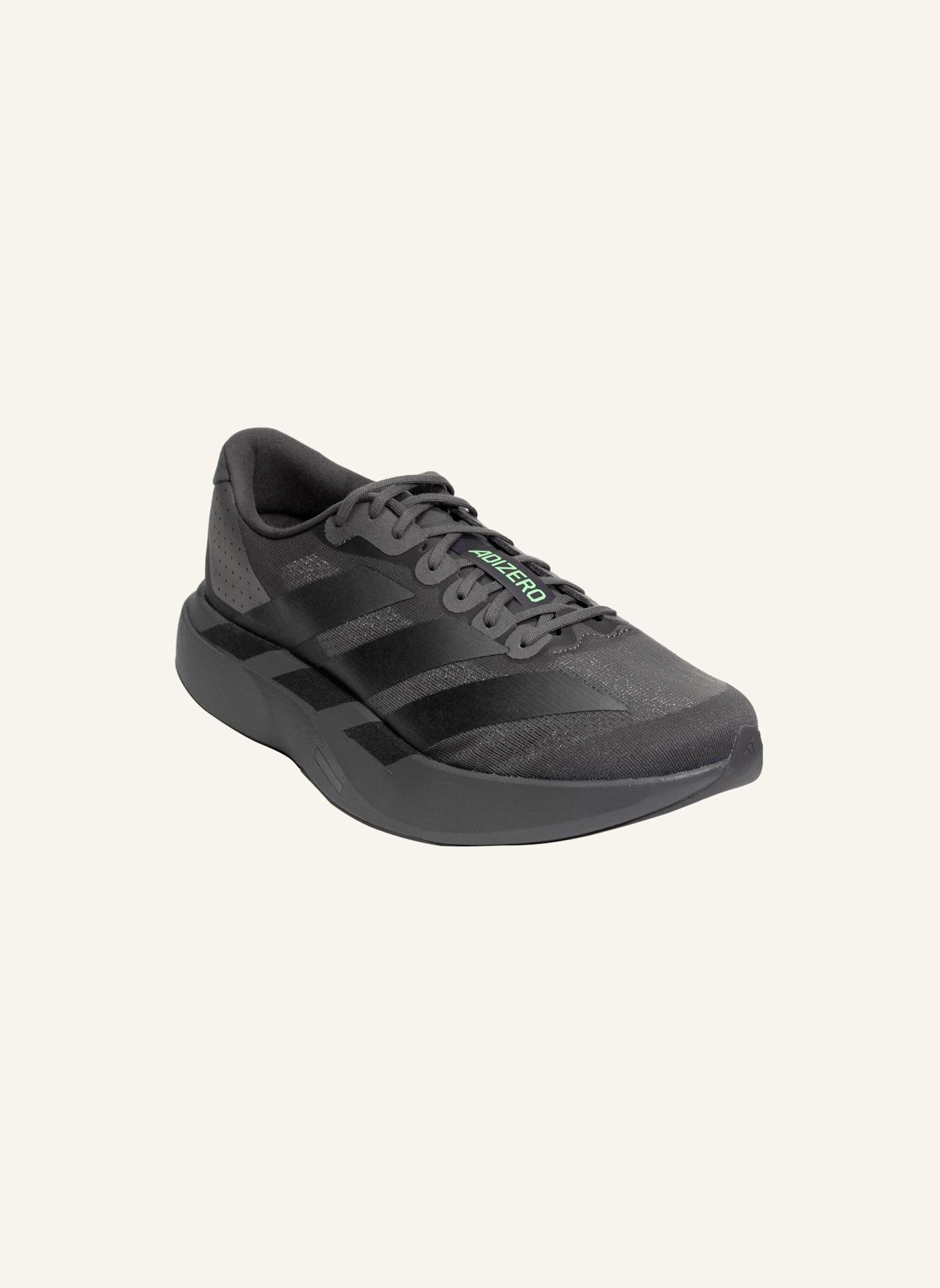 adidas ADIZERO EVO SL SCHUH: GRAU/ SCHWARZ/ NEONGRÜN