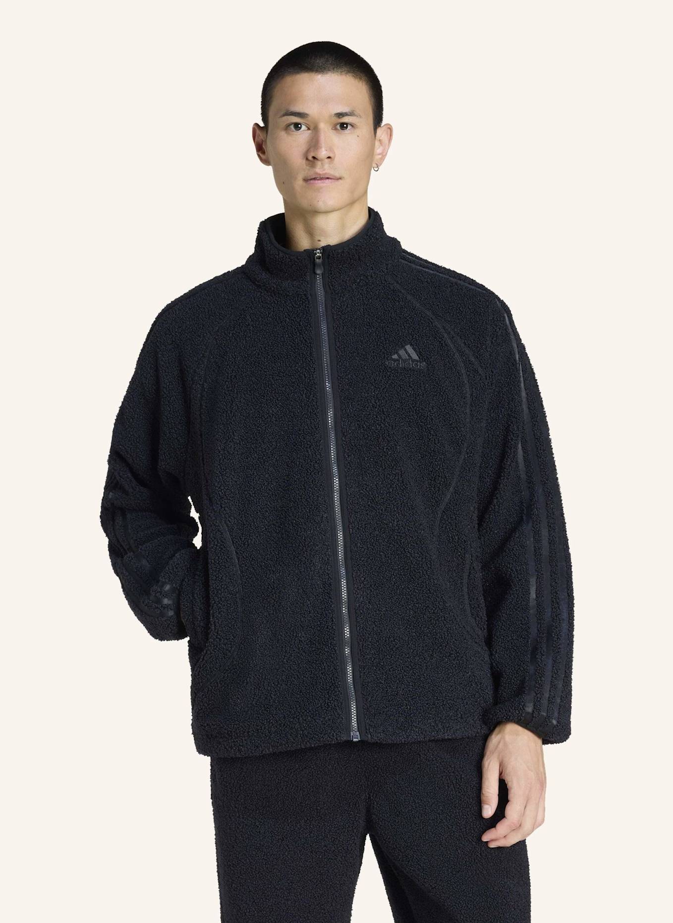 adidas Originals BORG FLEECE TEAMGEIST TRACKTOP: SCHWARZ