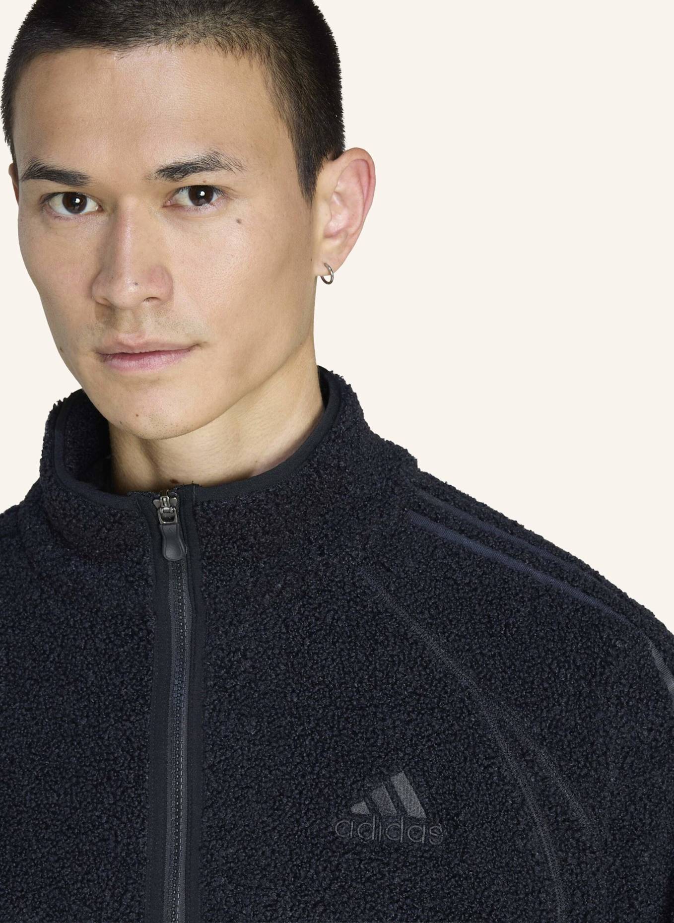 adidas Originals BORG FLEECE TEAMGEIST TRACKTOP: SCHWARZ