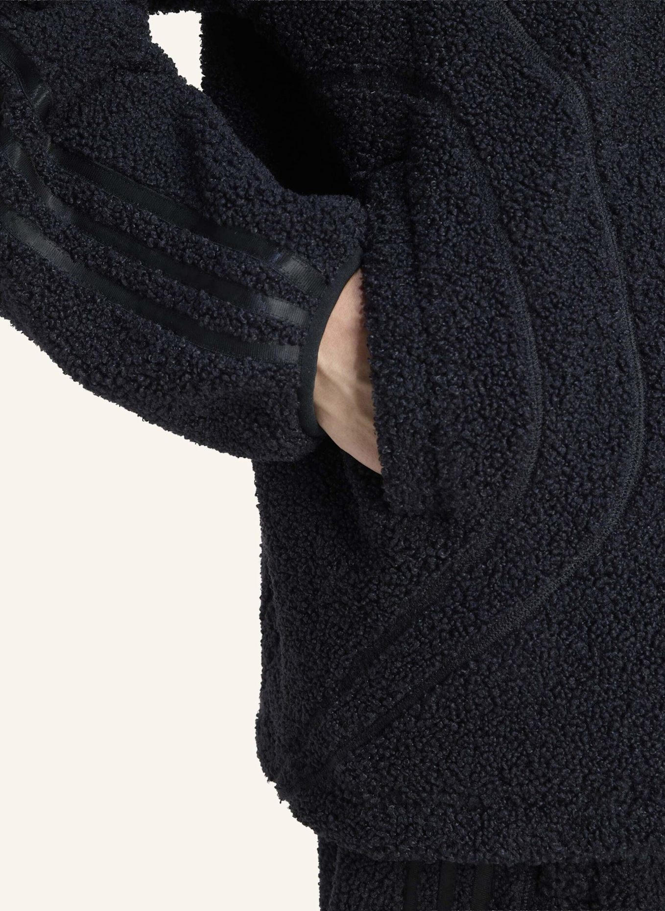 adidas Originals BORG FLEECE TEAMGEIST TRACKTOP: SCHWARZ