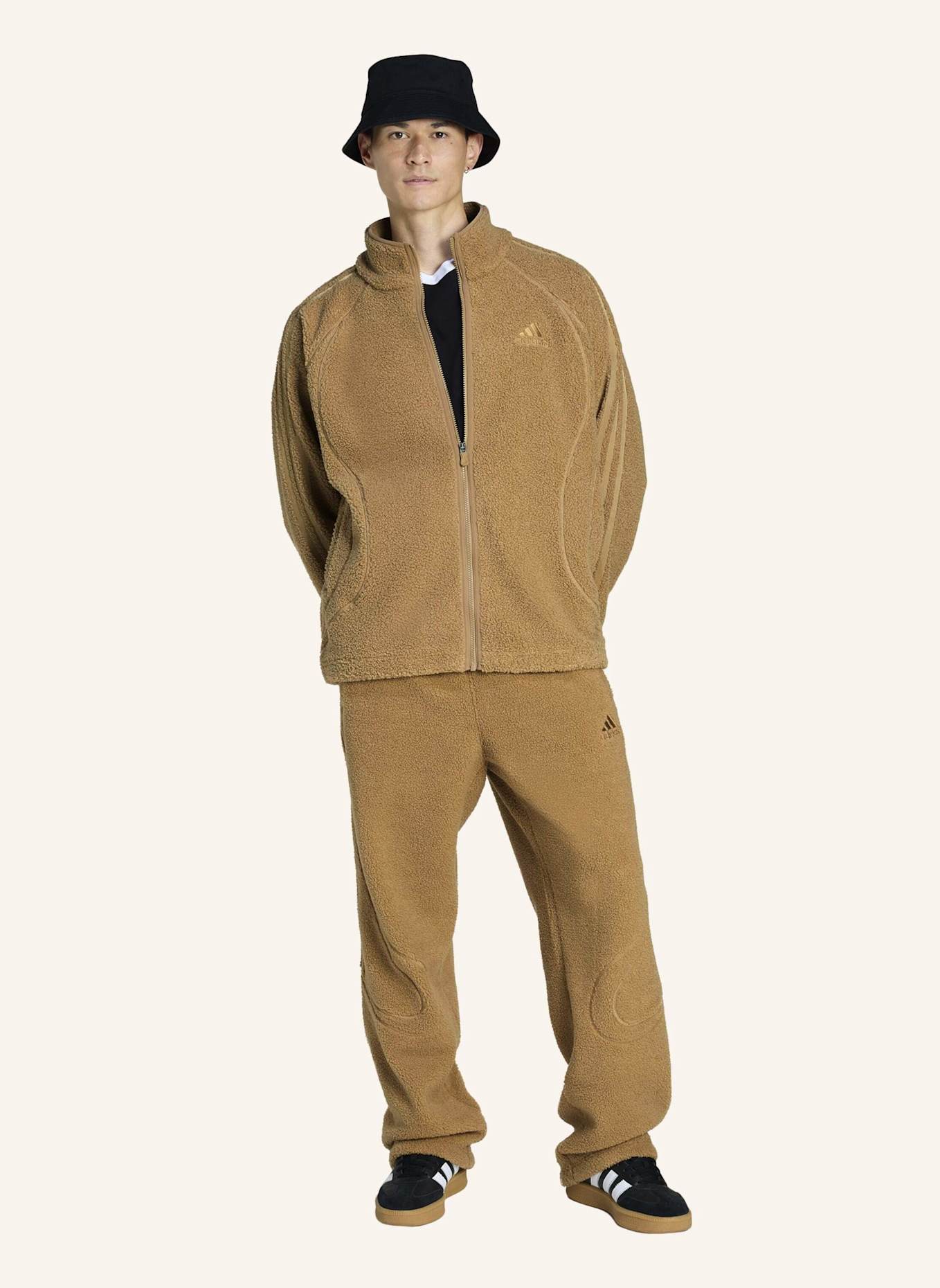 adidas Originals BORG FLEECE TEAMGEIST TRACKTOP: BRAUN