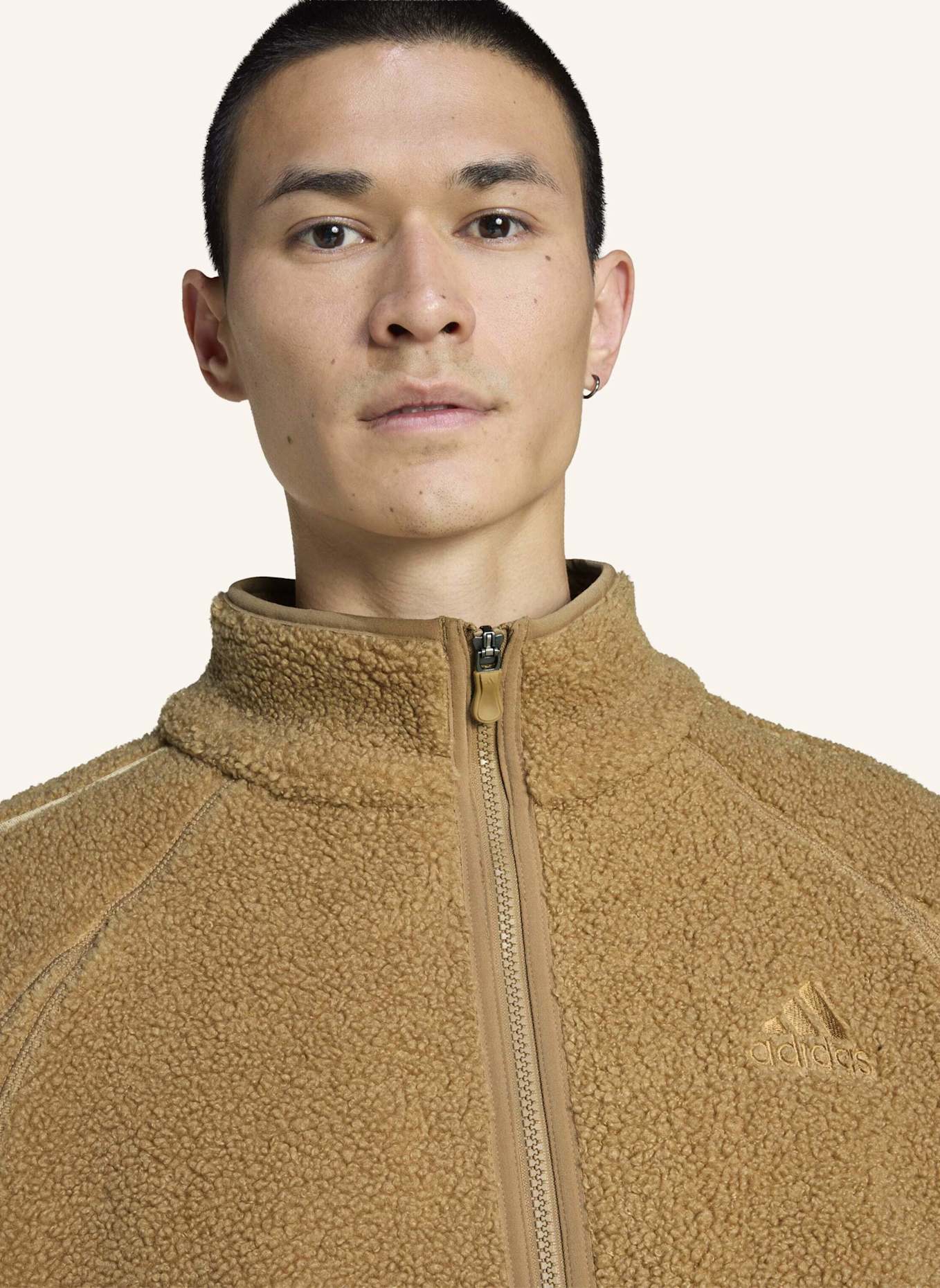 adidas Originals BORG FLEECE TEAMGEIST TRACKTOP: BRAUN