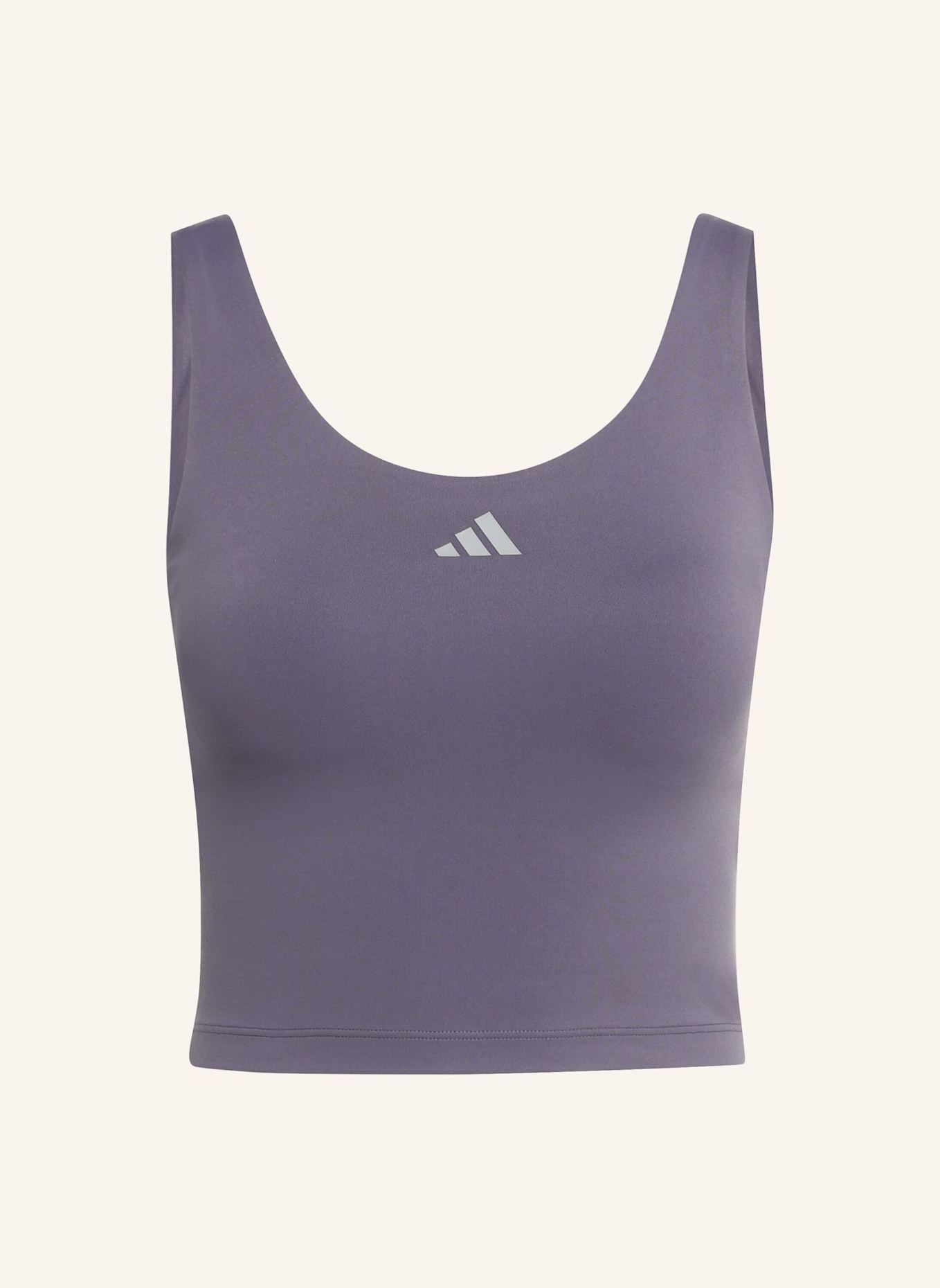 adidas 3-STREIFEN STUDIO ALL ME LIGHT SUPPORT TANK: LILA