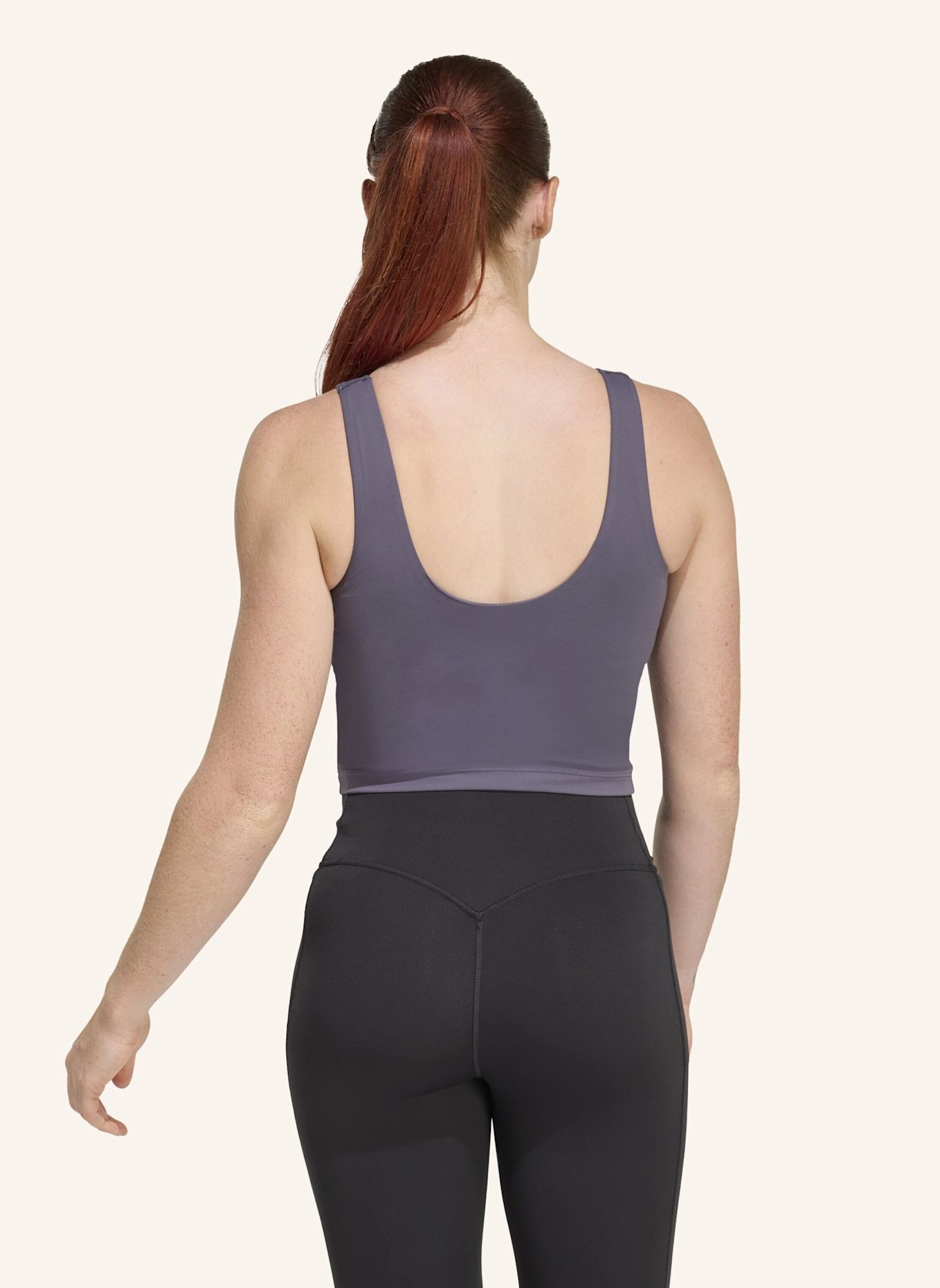 adidas 3-STREIFEN STUDIO ALL ME LIGHT SUPPORT TANK: LILA