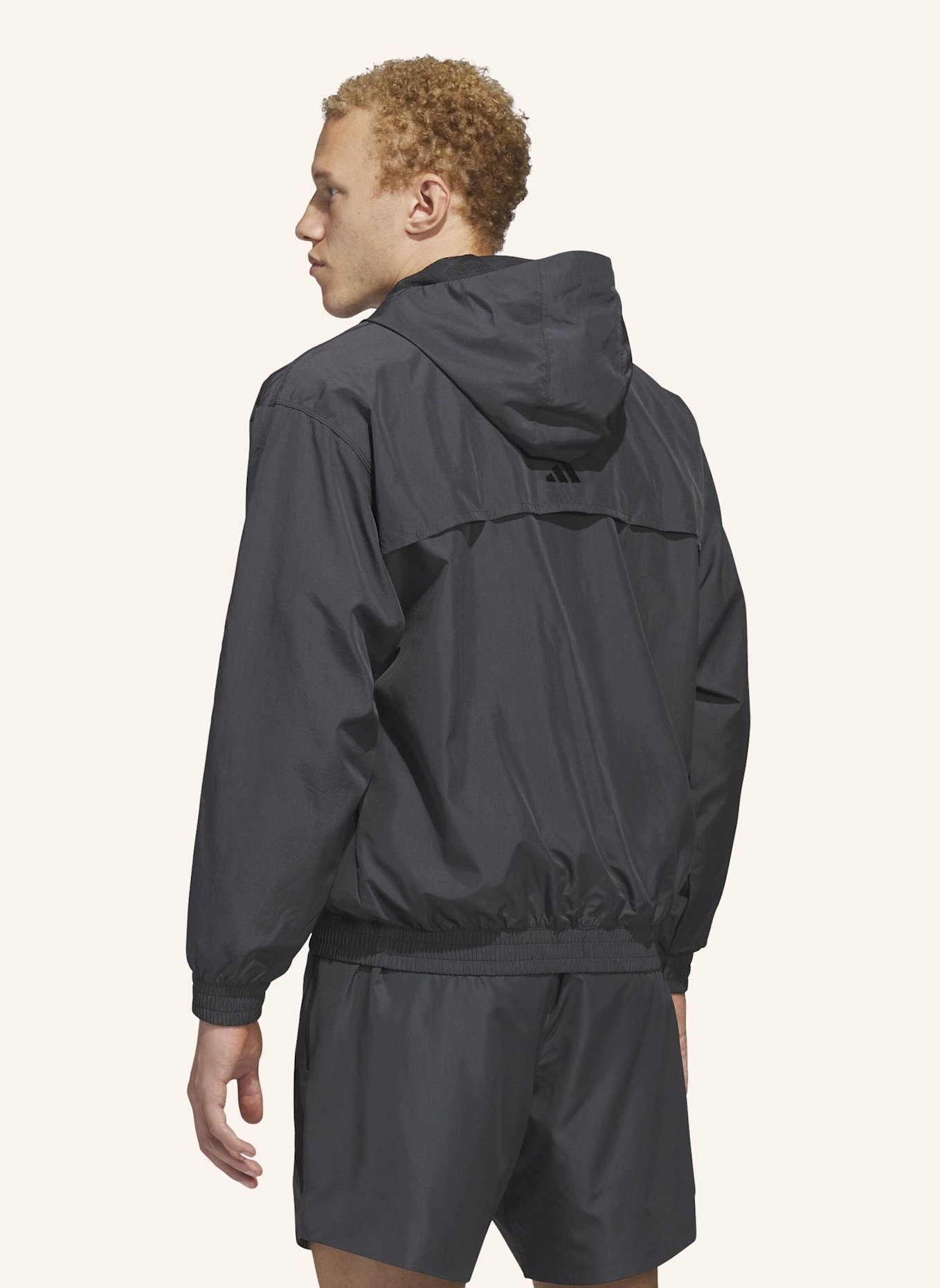 adidas ANTHONY EDWARDS ANORAK PULLOVER: GRAU