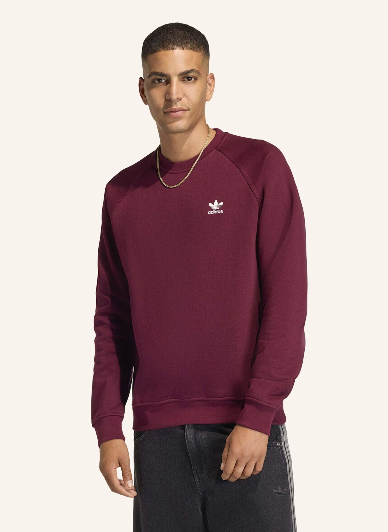 adidas Originals ESSENTIAL REGULAR FLEECE CREWNECK SWEATSHIRT: ROT