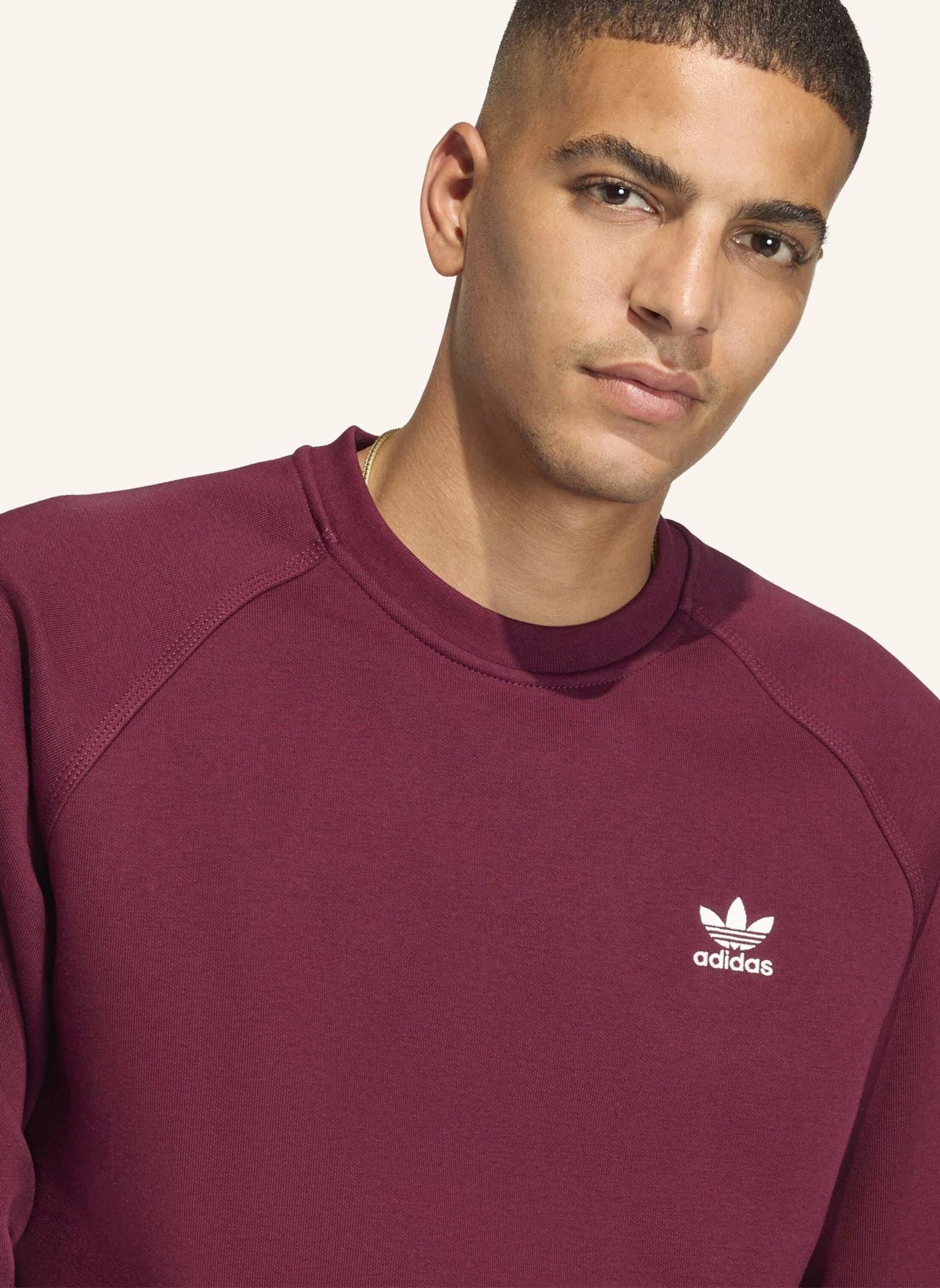 adidas Originals ESSENTIAL REGULAR FLEECE CREWNECK SWEATSHIRT: ROT