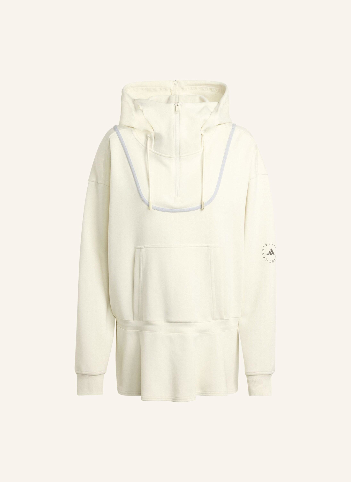 adidas by Stella McCartney ADIDAS BY STELLA MCCARTNEY PEPLUM HOODIE: CREME